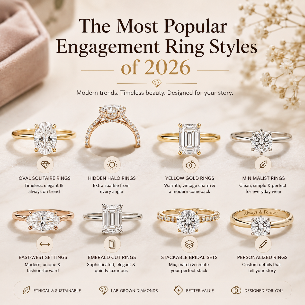 The Most Popular Engagement Ring Styles of 2026