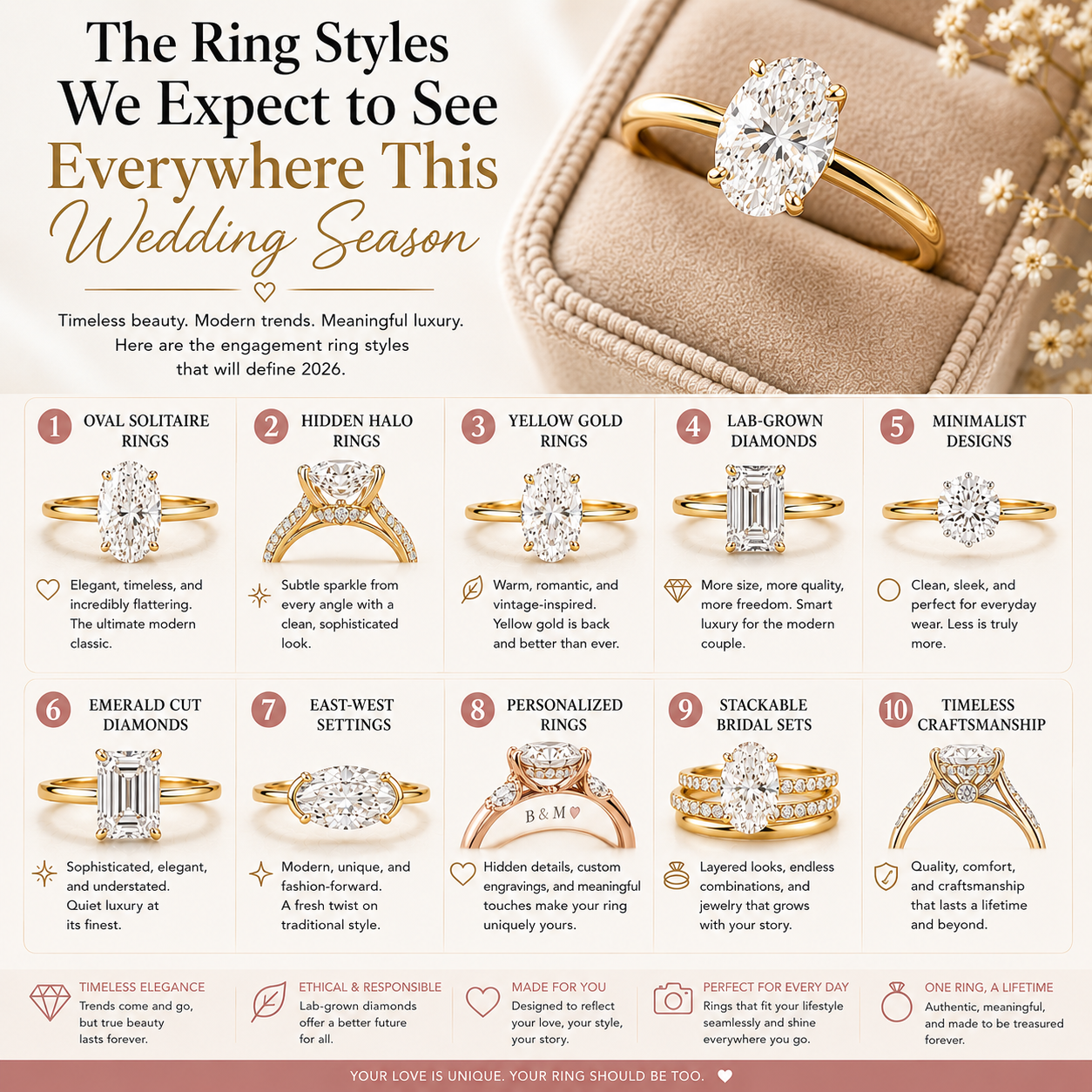 The Ring Styles We Expect to See Everywhere This Wedding Season