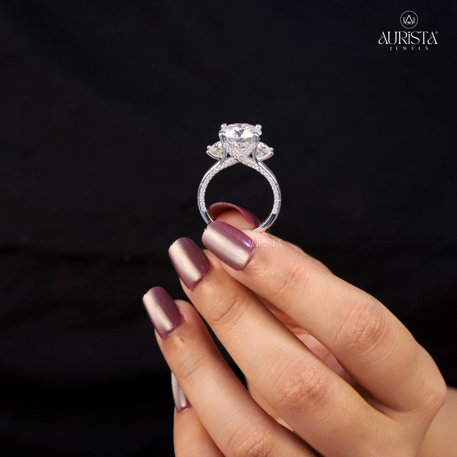 The Promise Ring– Custom Round White Diamond Ring
