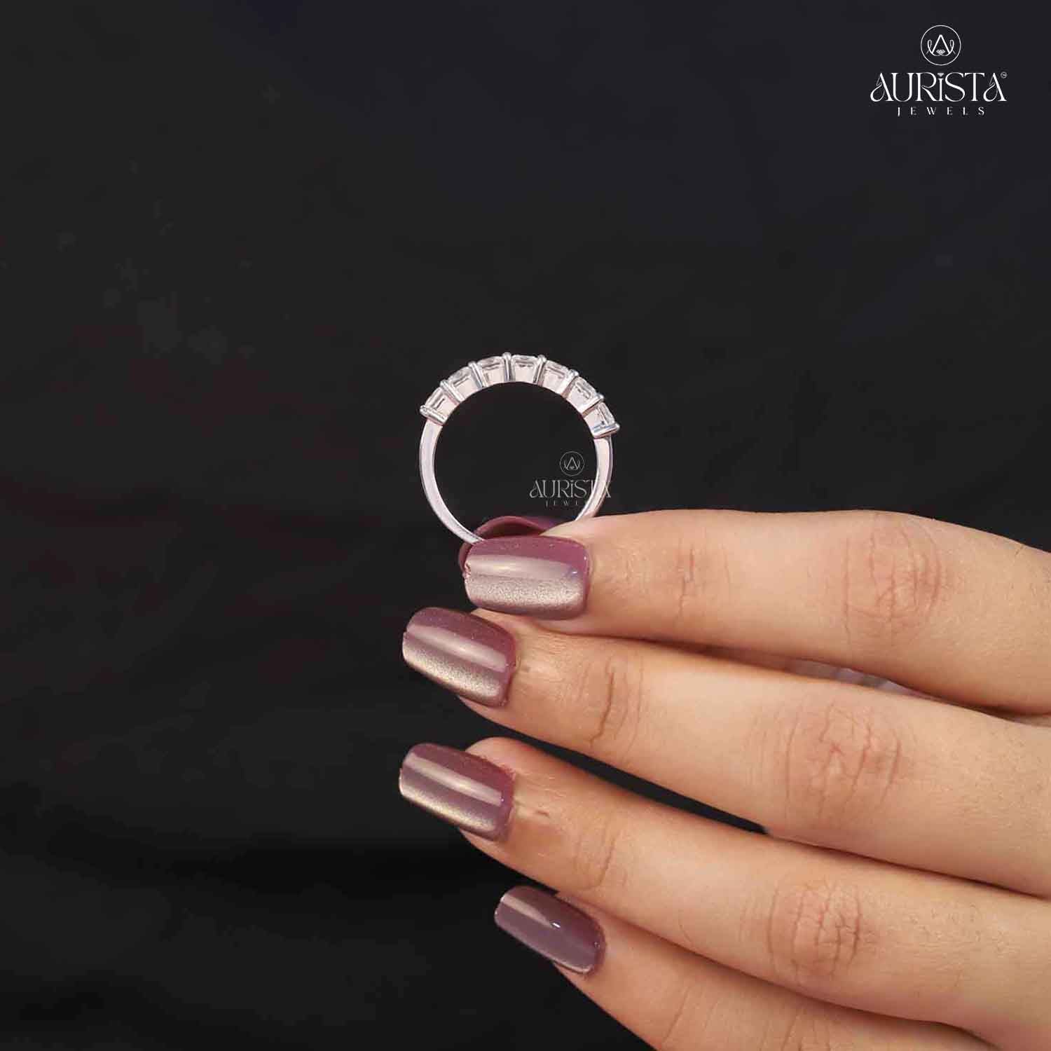 Promise Kept – White Gold Band with Princess Diamond