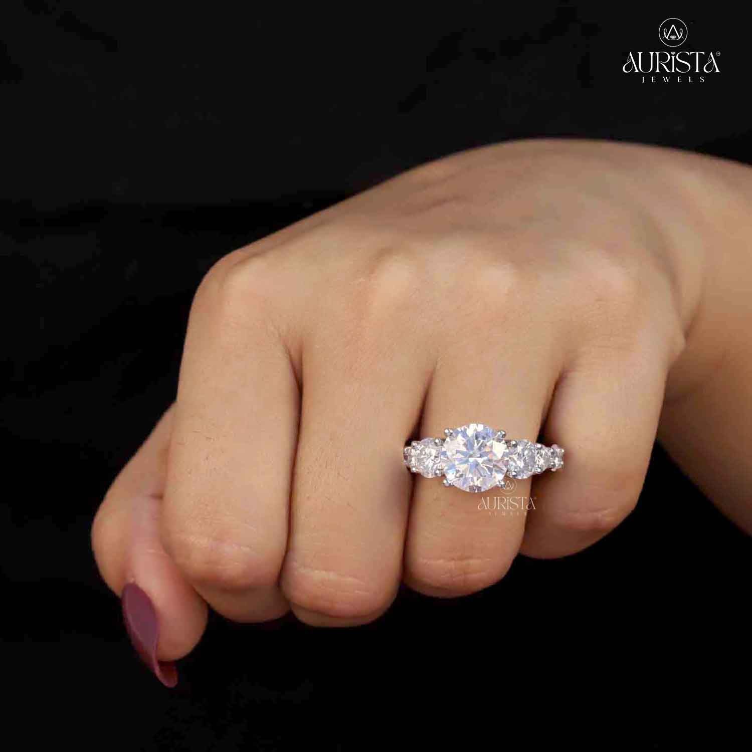 Your Forever Spark- White Gold Band with Round White Diamond