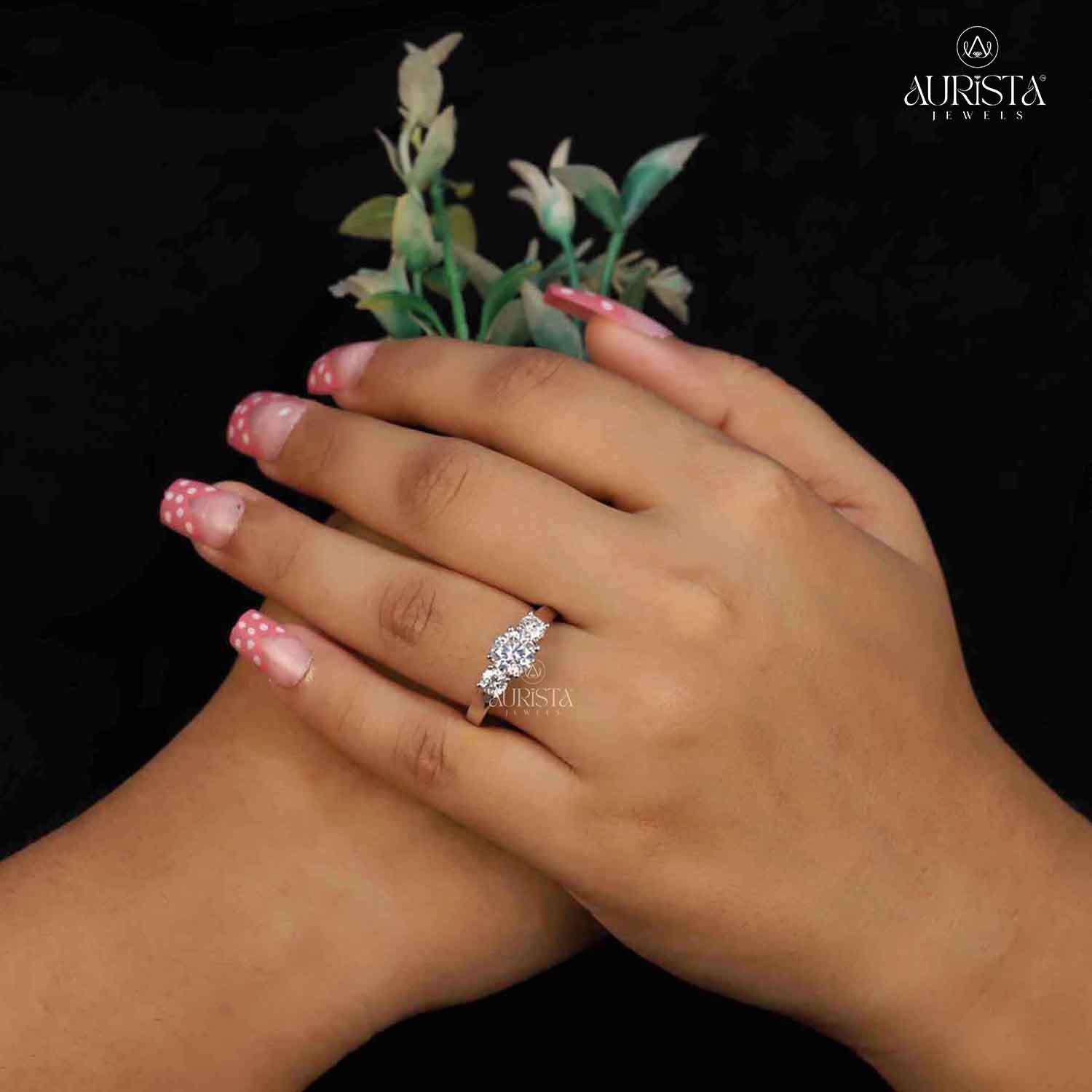 A Spark of Forever – White Round Diamond Ring in White Gold