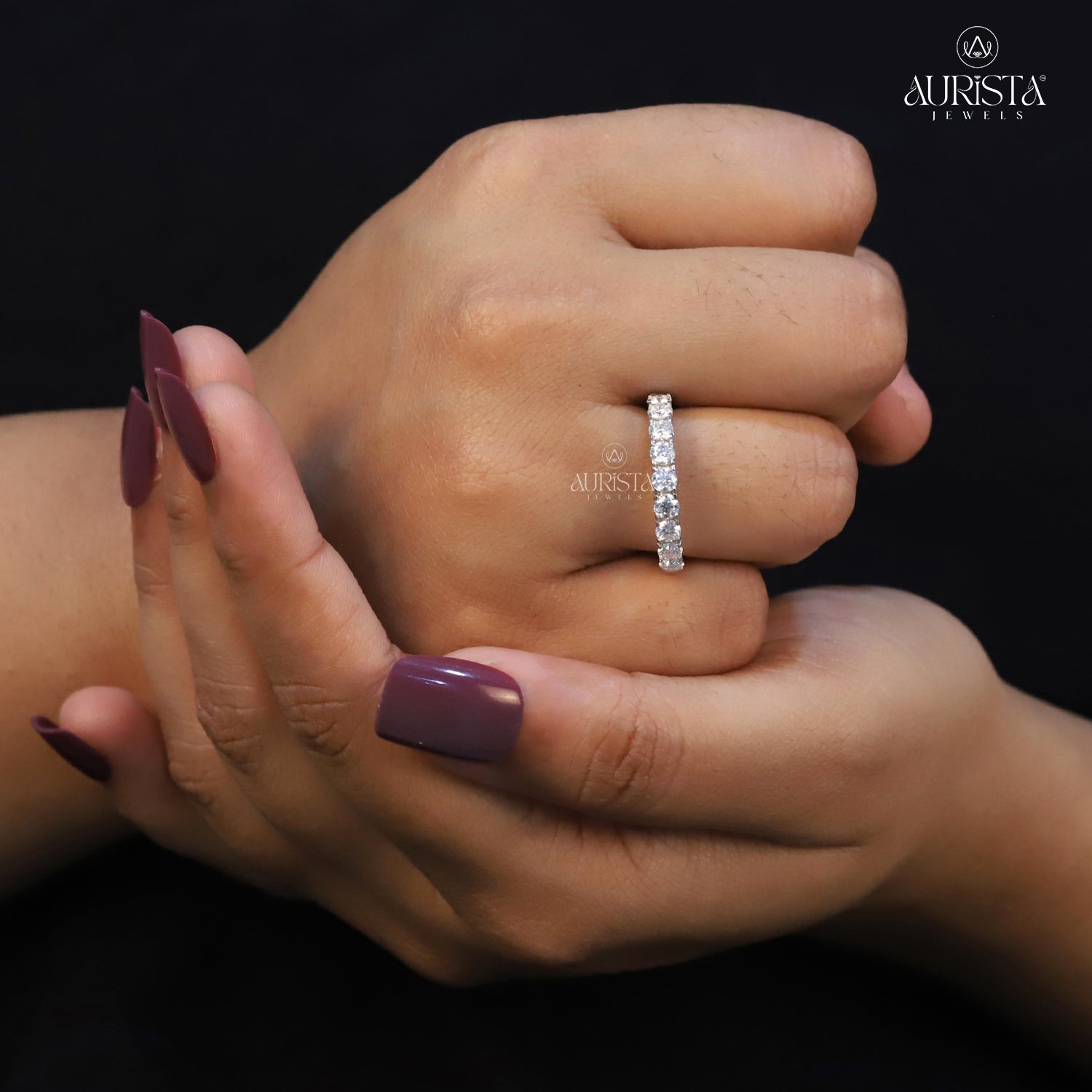 Your Forever Spark – White Gold Band with Round Diamond