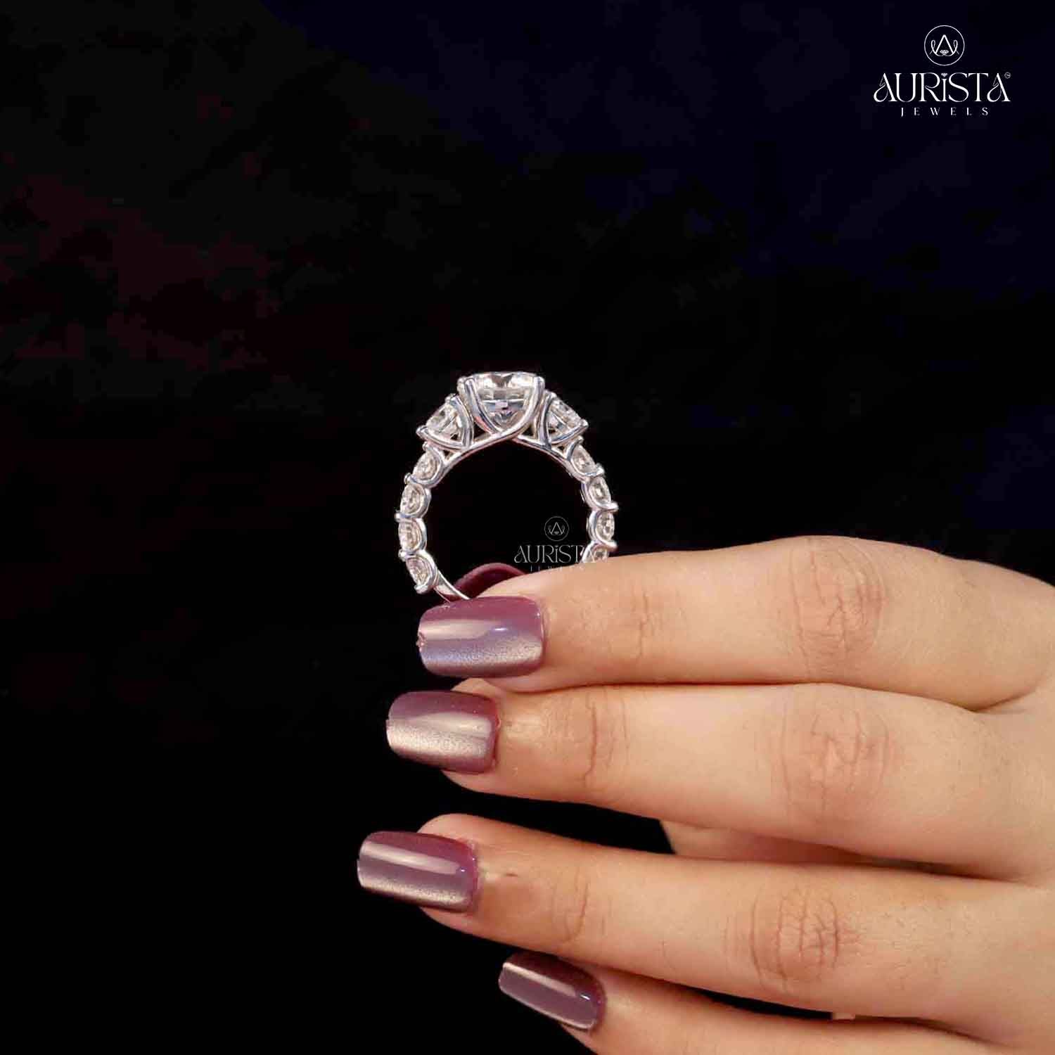 Your Forever Spark- White Gold Band with Round White Diamond