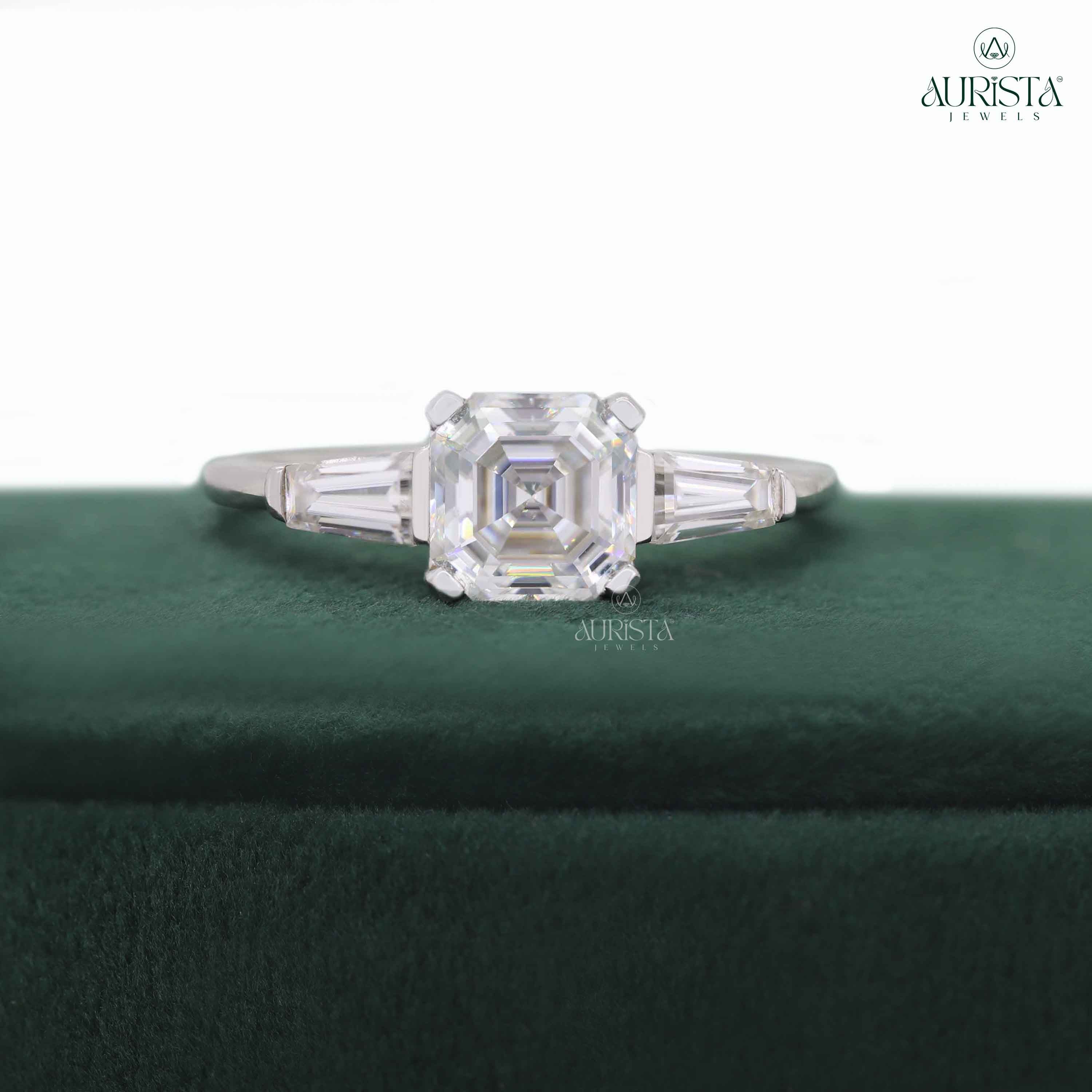 The Classic Promise – Custom Asscher Diamond Ring