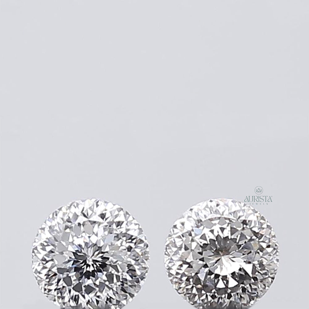 1.00 CT (2 Pcs) Round Portuguese Shape Lab Diamond for Jewelry