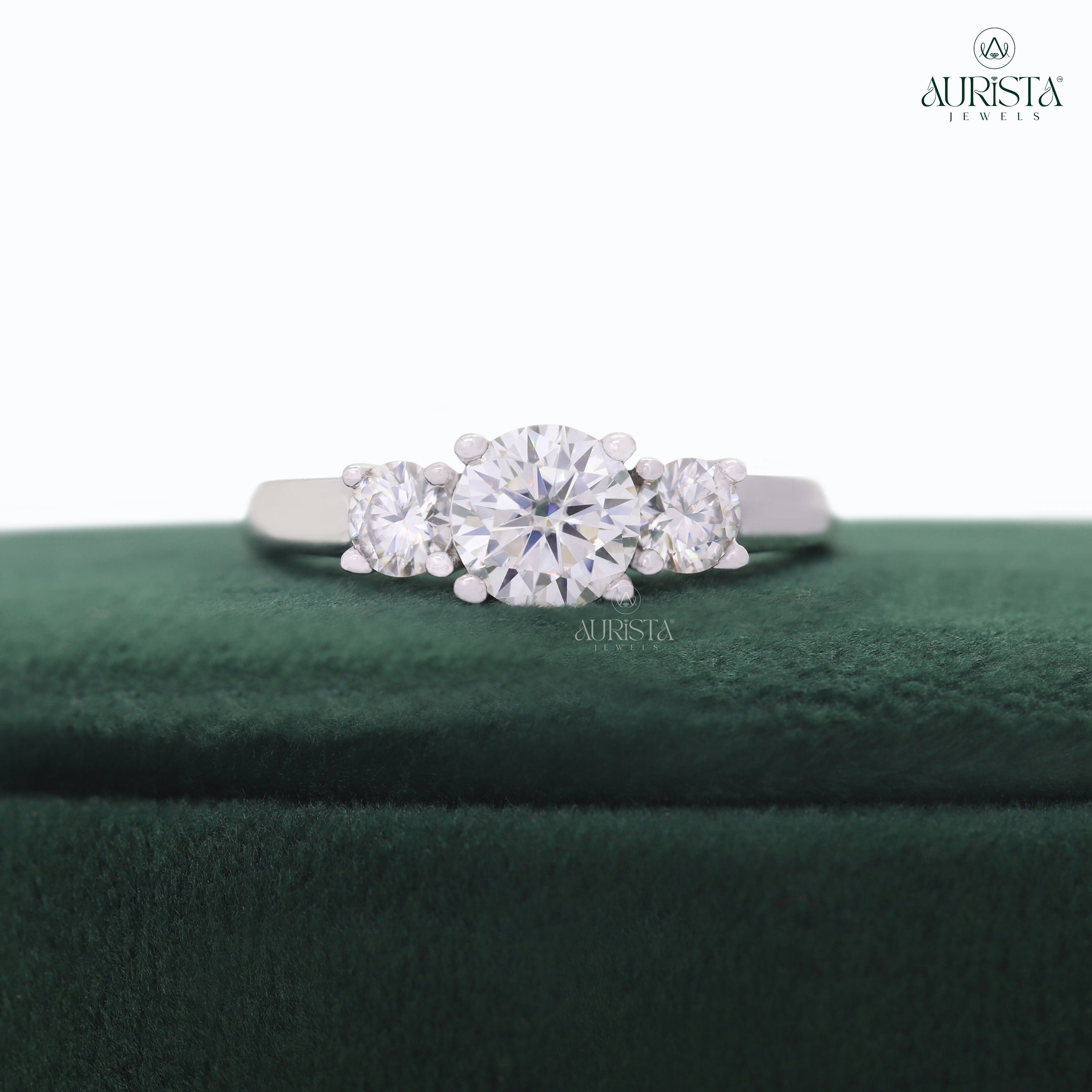 A Spark of Forever – White Round Diamond Ring in White Gold