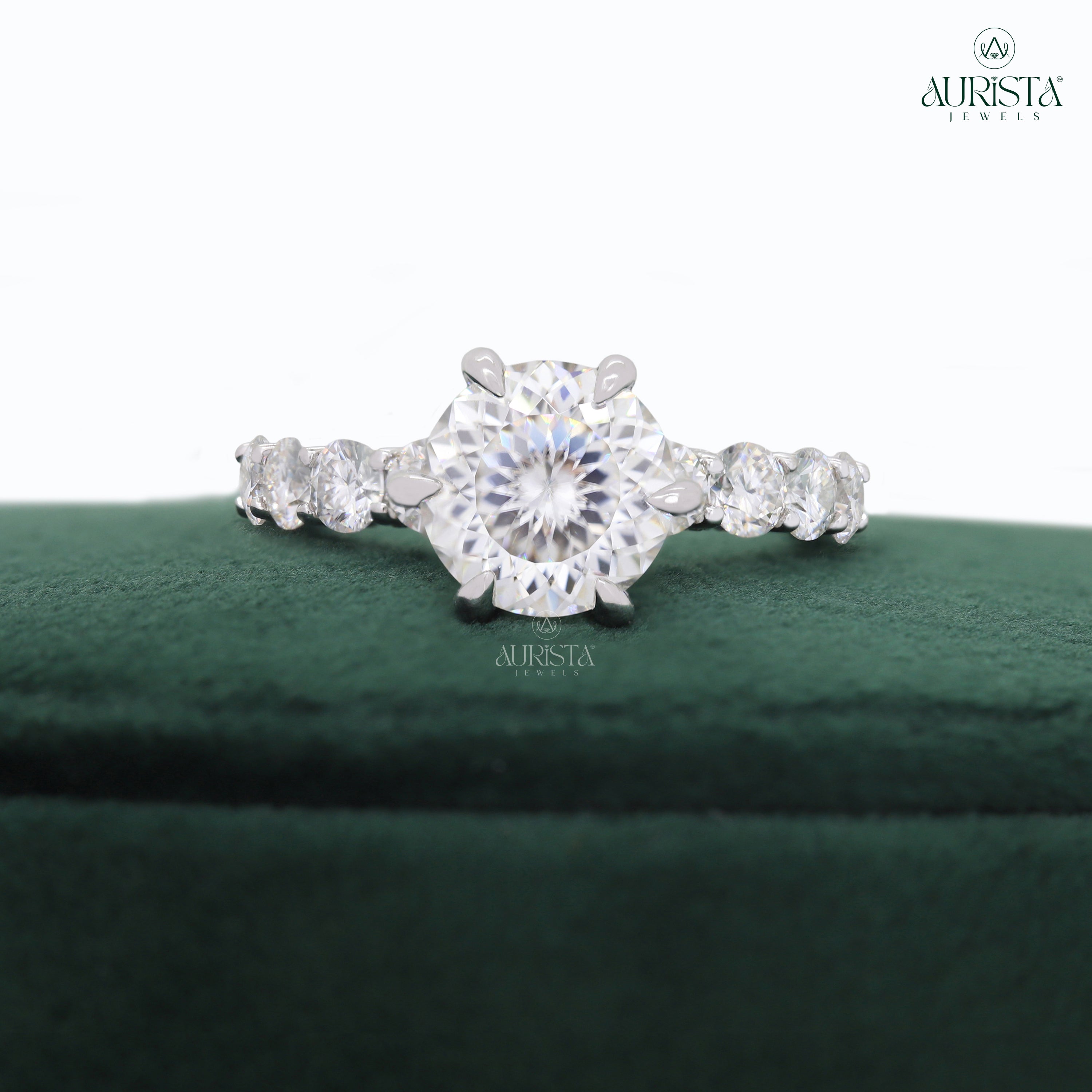 The Promise Ring– Custom Round White Diamond Ring