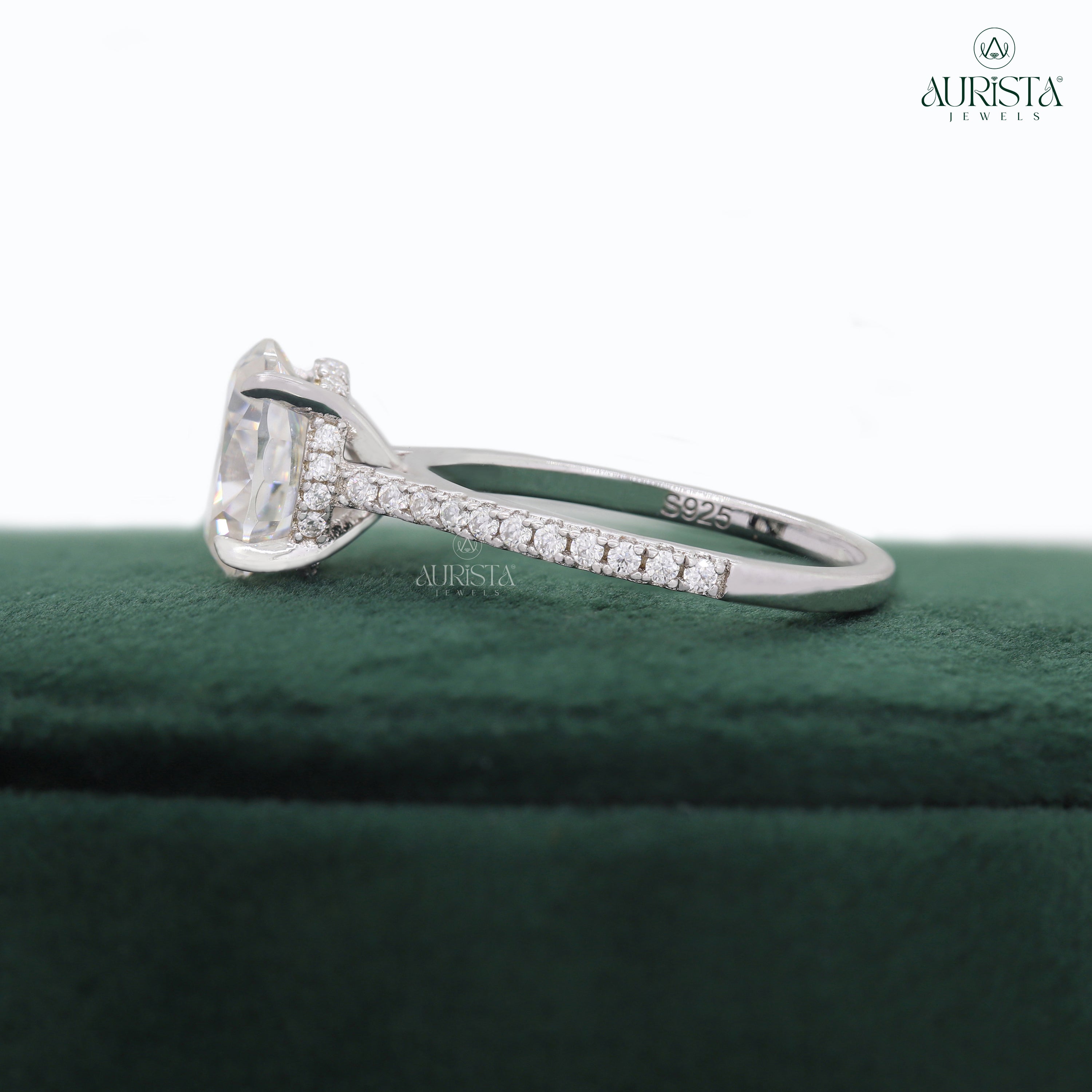 Hold Forever Close- White Gold Band with Round White Diamond