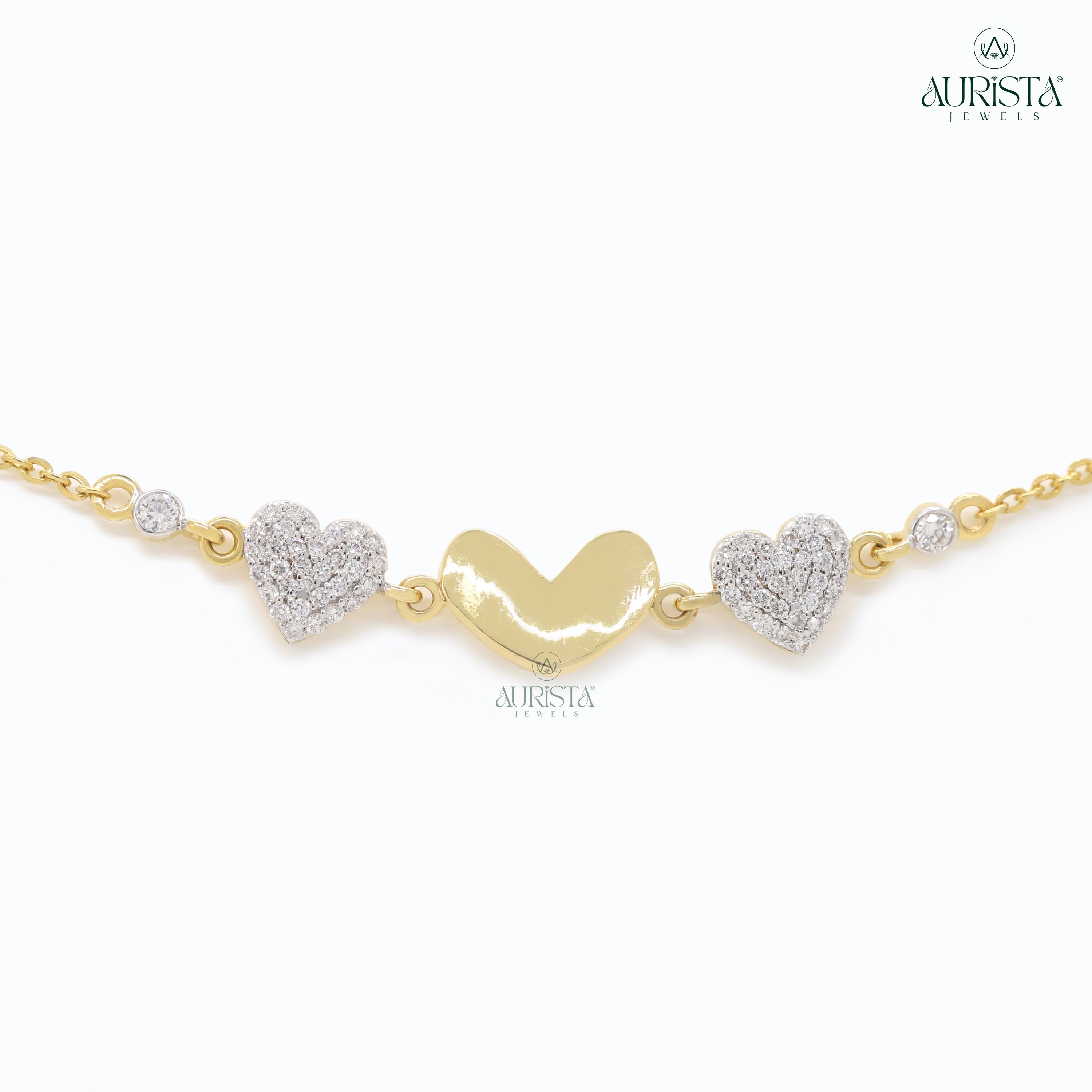 Timeless Shine – Yellow Gold Bracelet with Round Diamonds