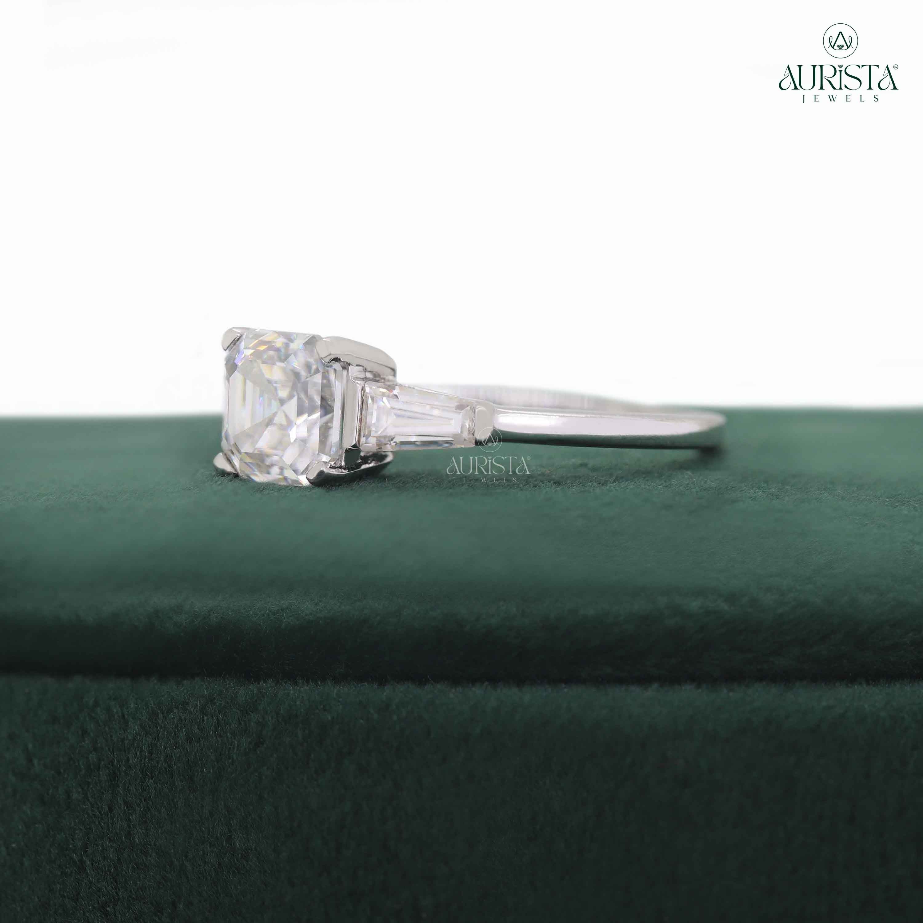 The Classic Promise – Custom Asscher Diamond Ring