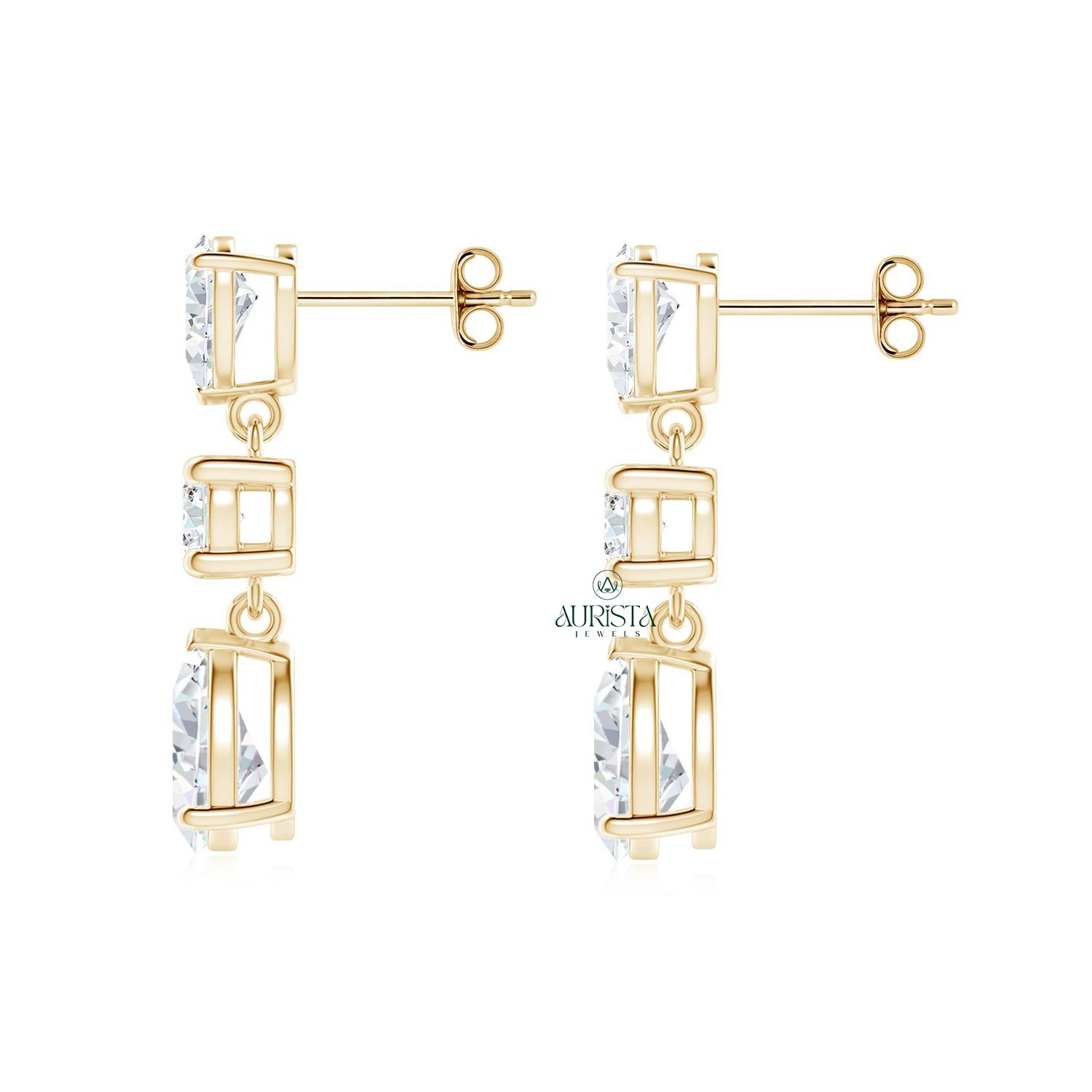 Minimal Earrings with Fine Diamond