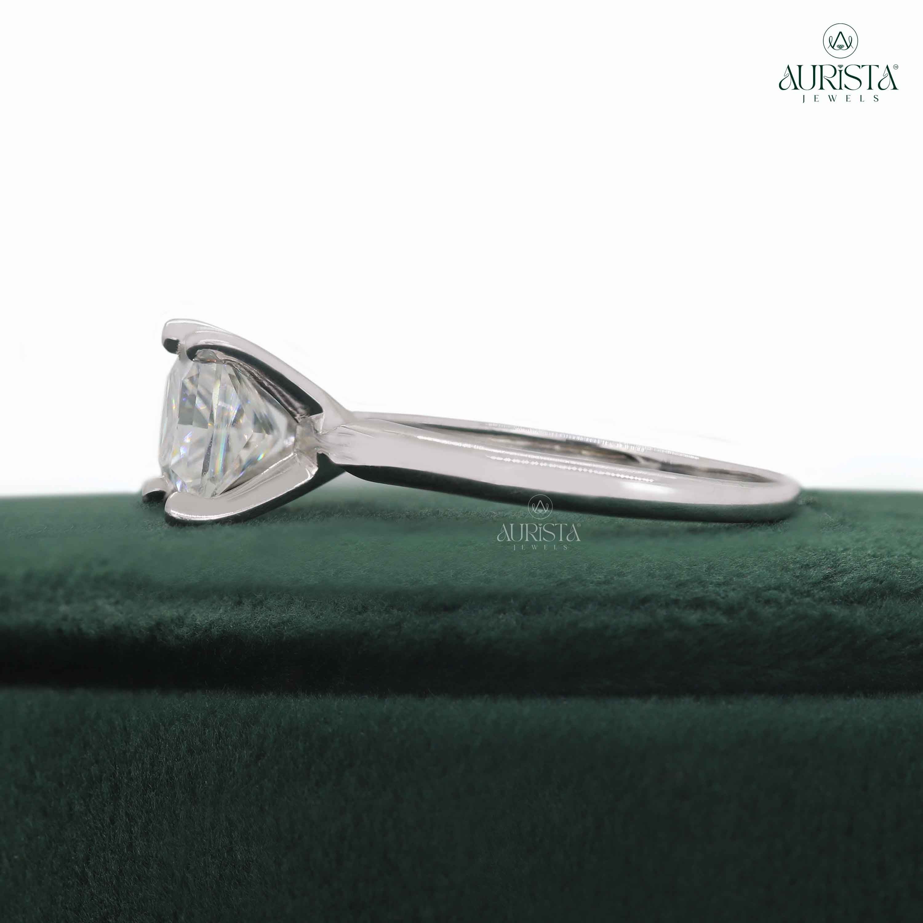 A Spark of Forever – Square White Gold Diamond Ring