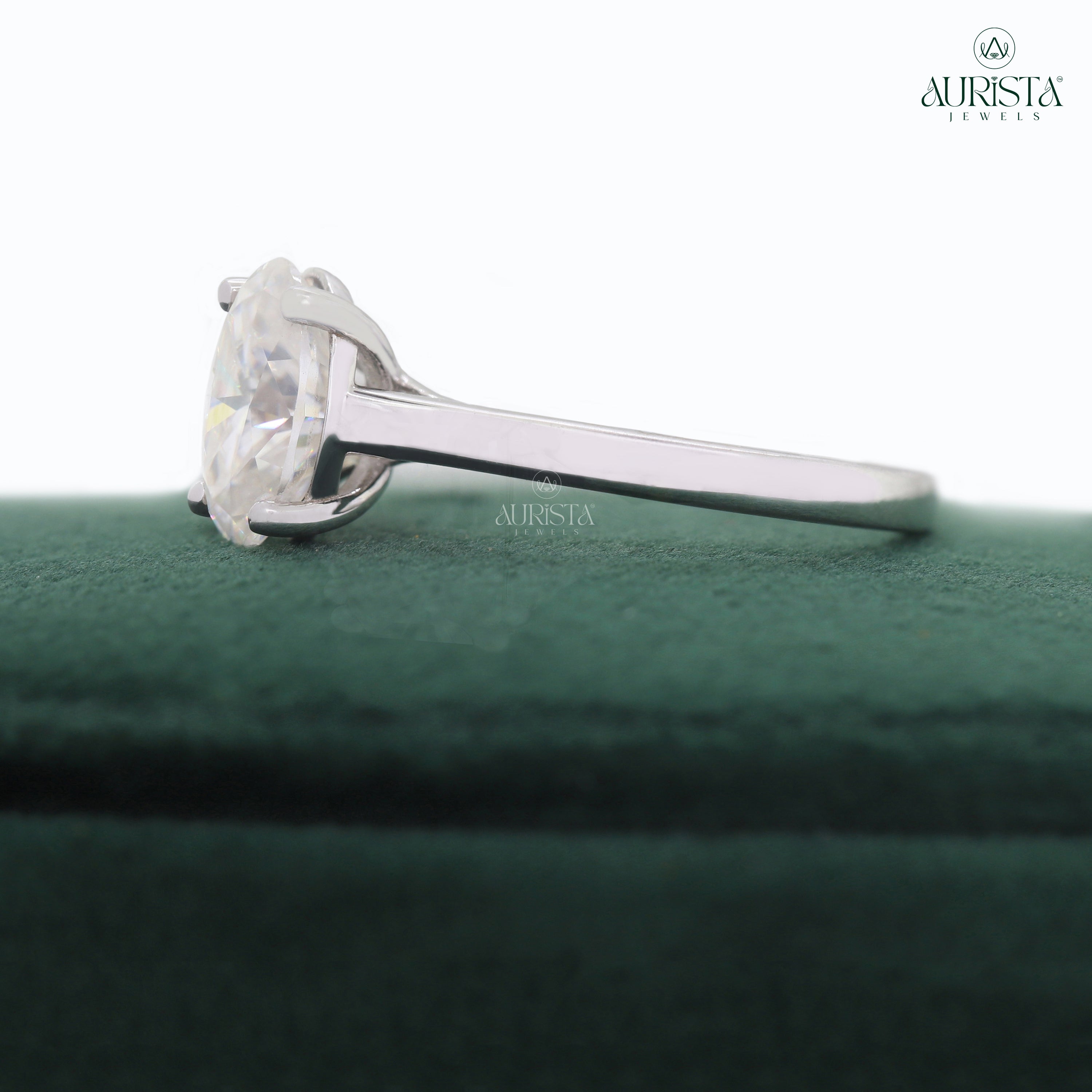 A Lifetime of Light – Custom Oval White Diamond Ring