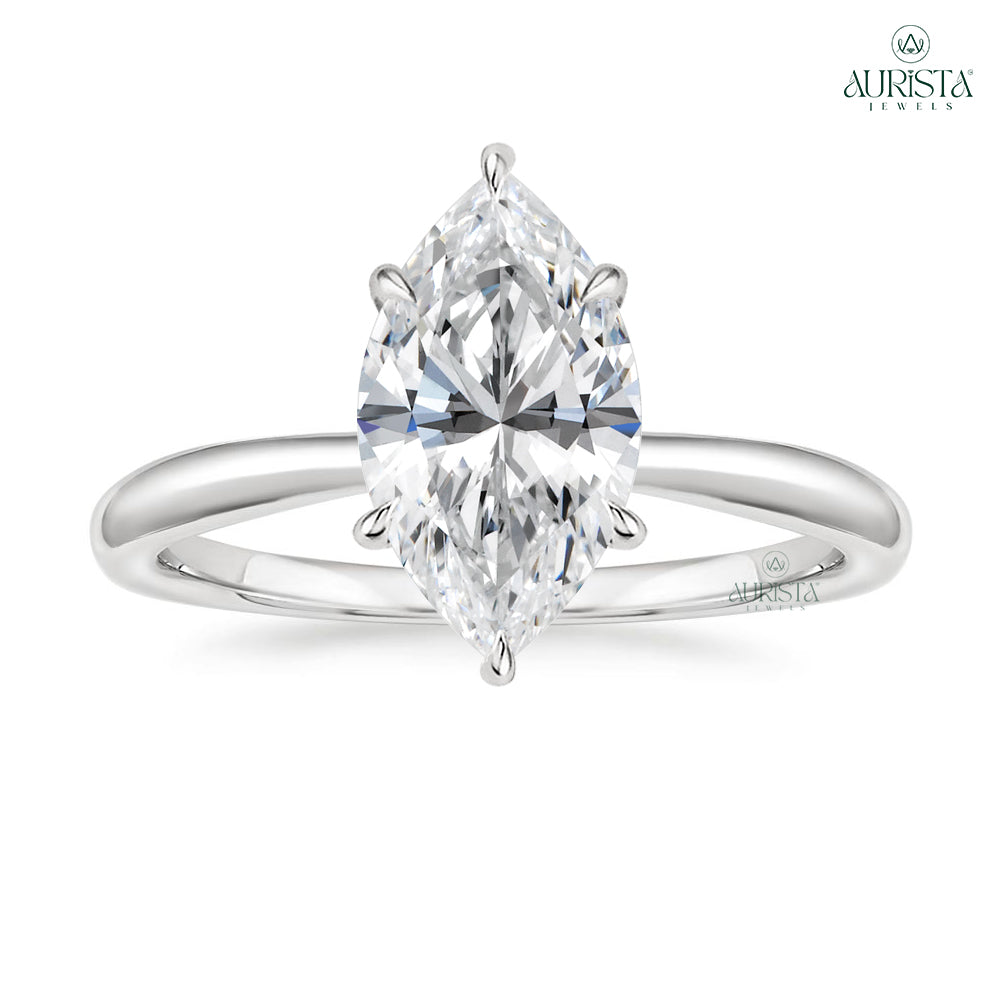 Promise Eternal White Gold Ring with Marquise Diamond