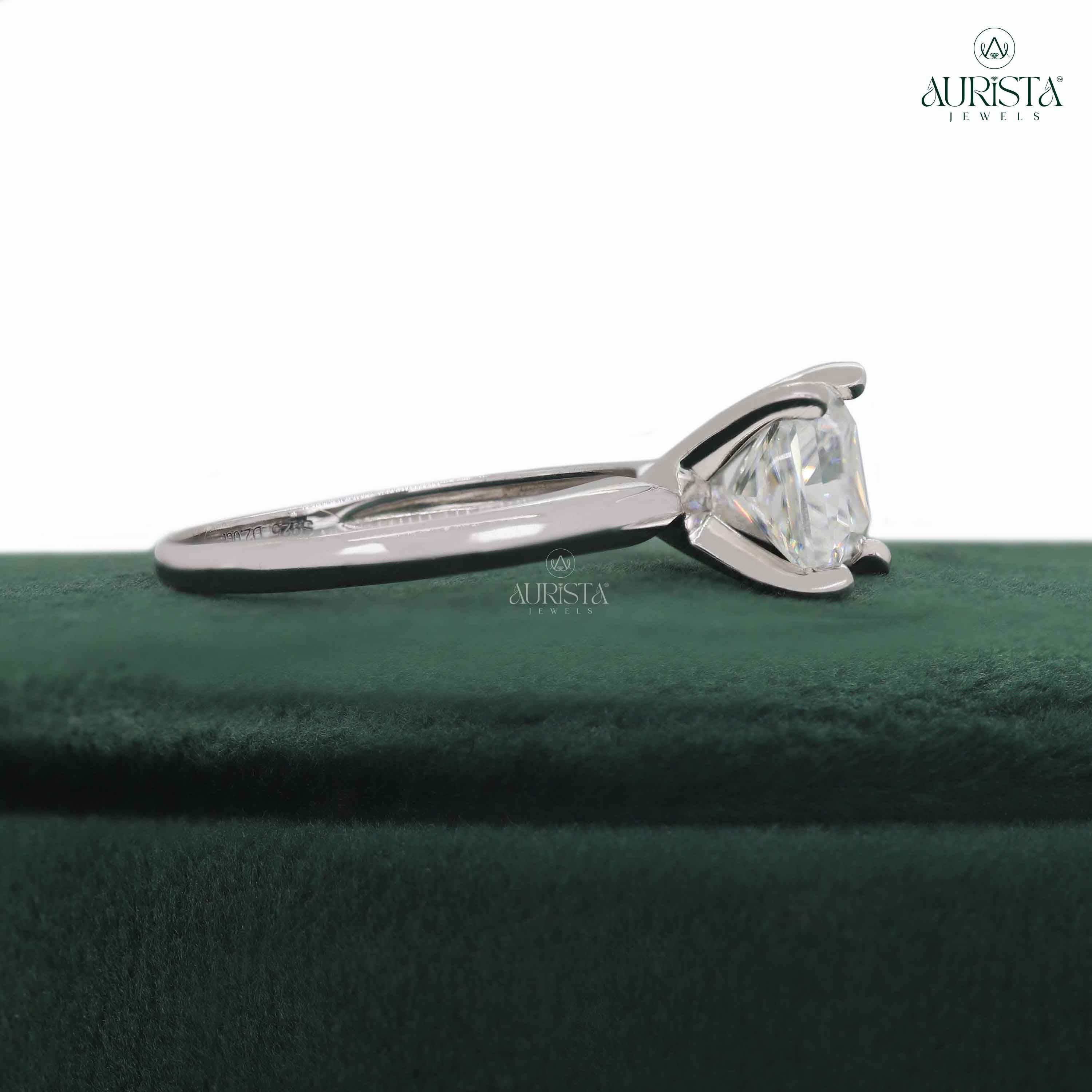 A Spark of Forever – Square White Gold Diamond Ring