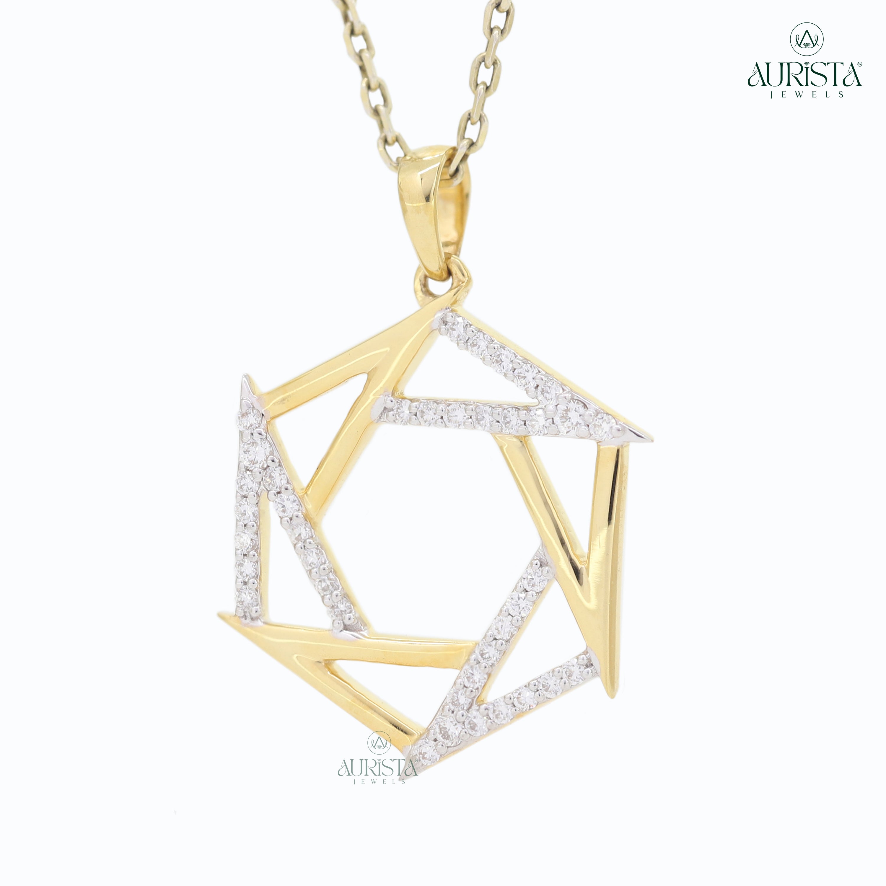 Dazzling Bloom – Yellow Gold Cluster Diamond Jewelry Set