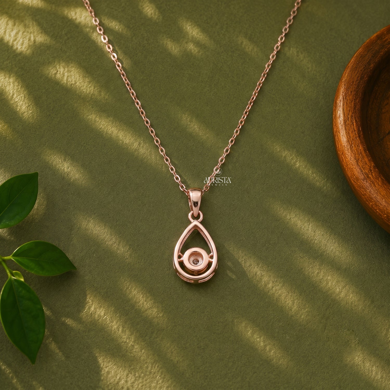 Moissanite Teardrop Necklace, Rose Gold Solitaire Pendant, Minimalist Bridal Jewelry