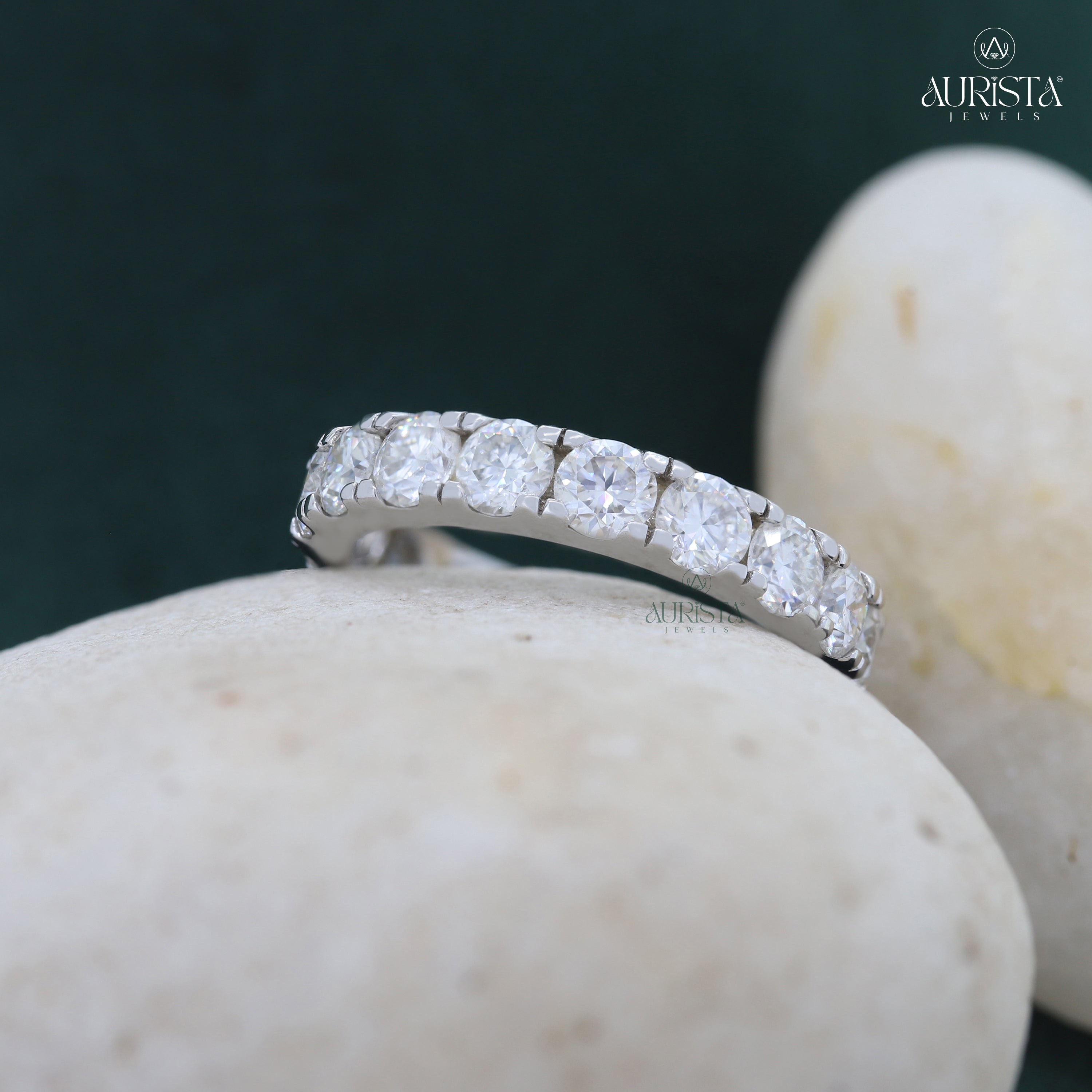 Wear Your Promise- White Gold Band with Round Diamond