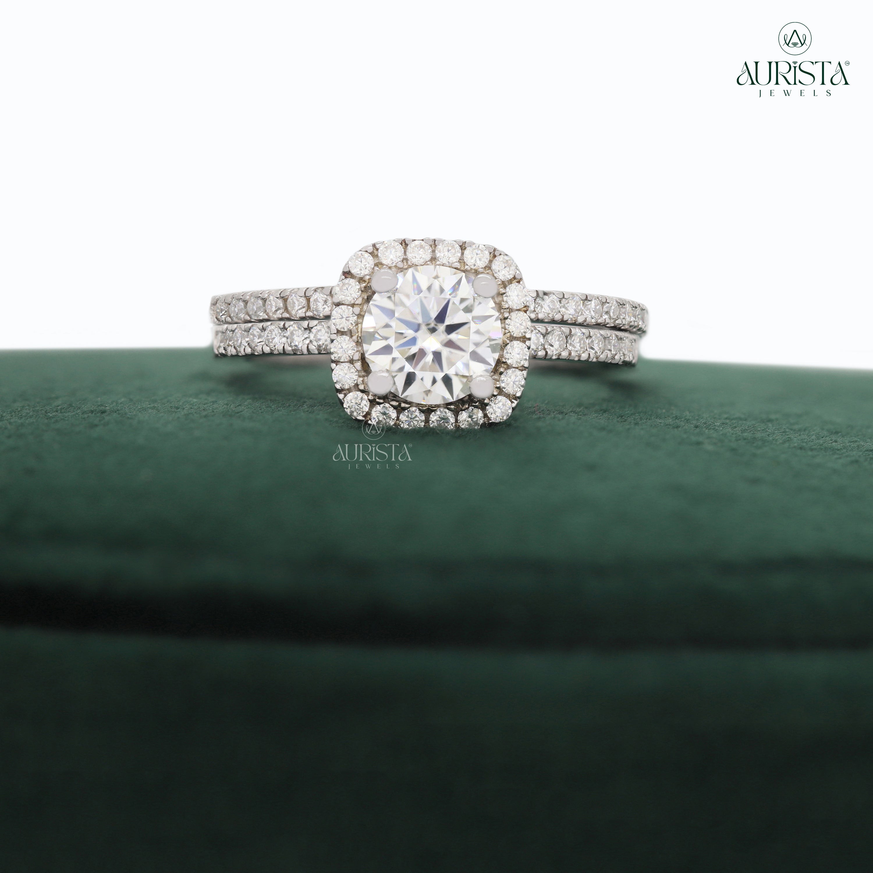 The Diamond of Forever – Custom Round White Diamond Ring With Band