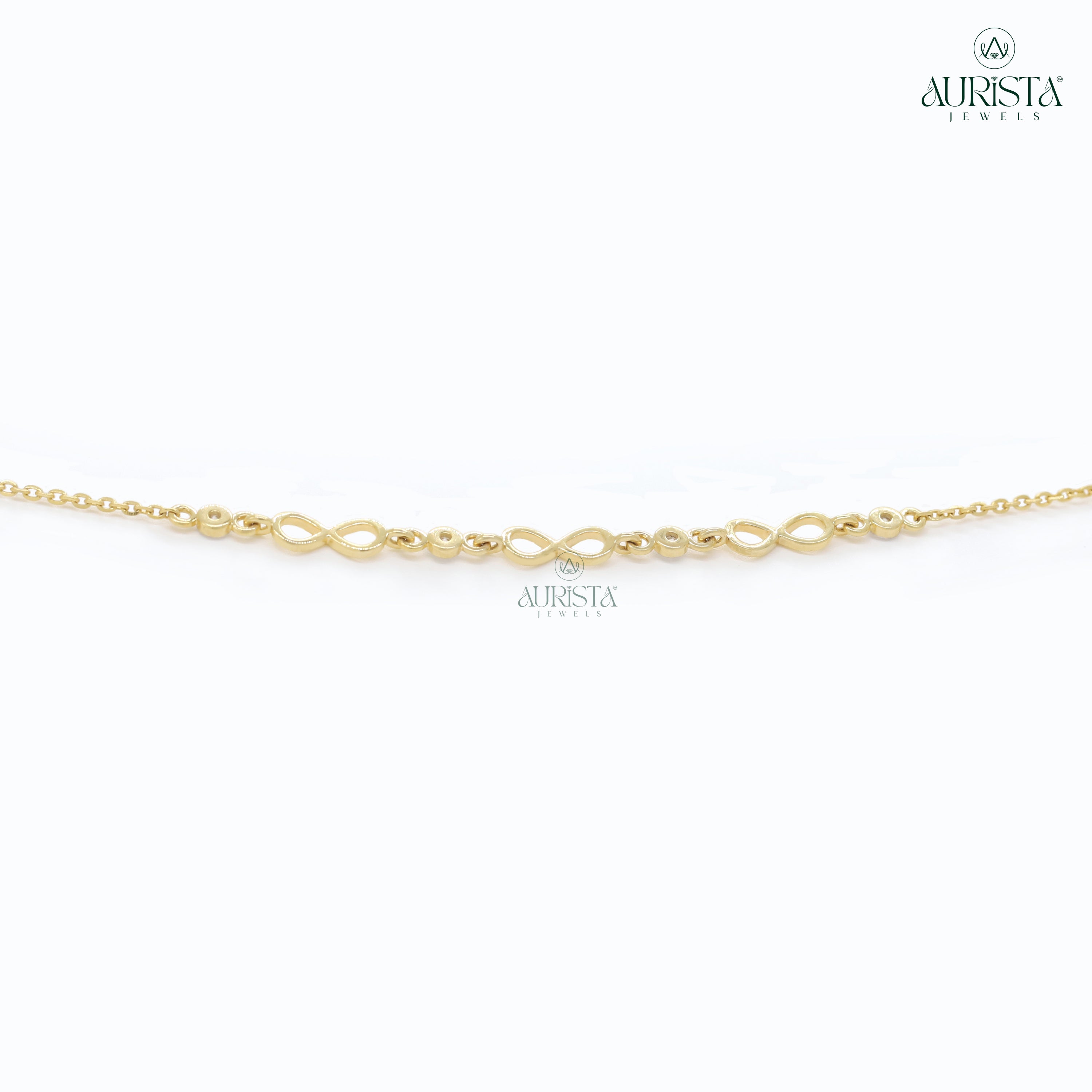 Endless Radiance – Yellow Gold Infinity Bracelet