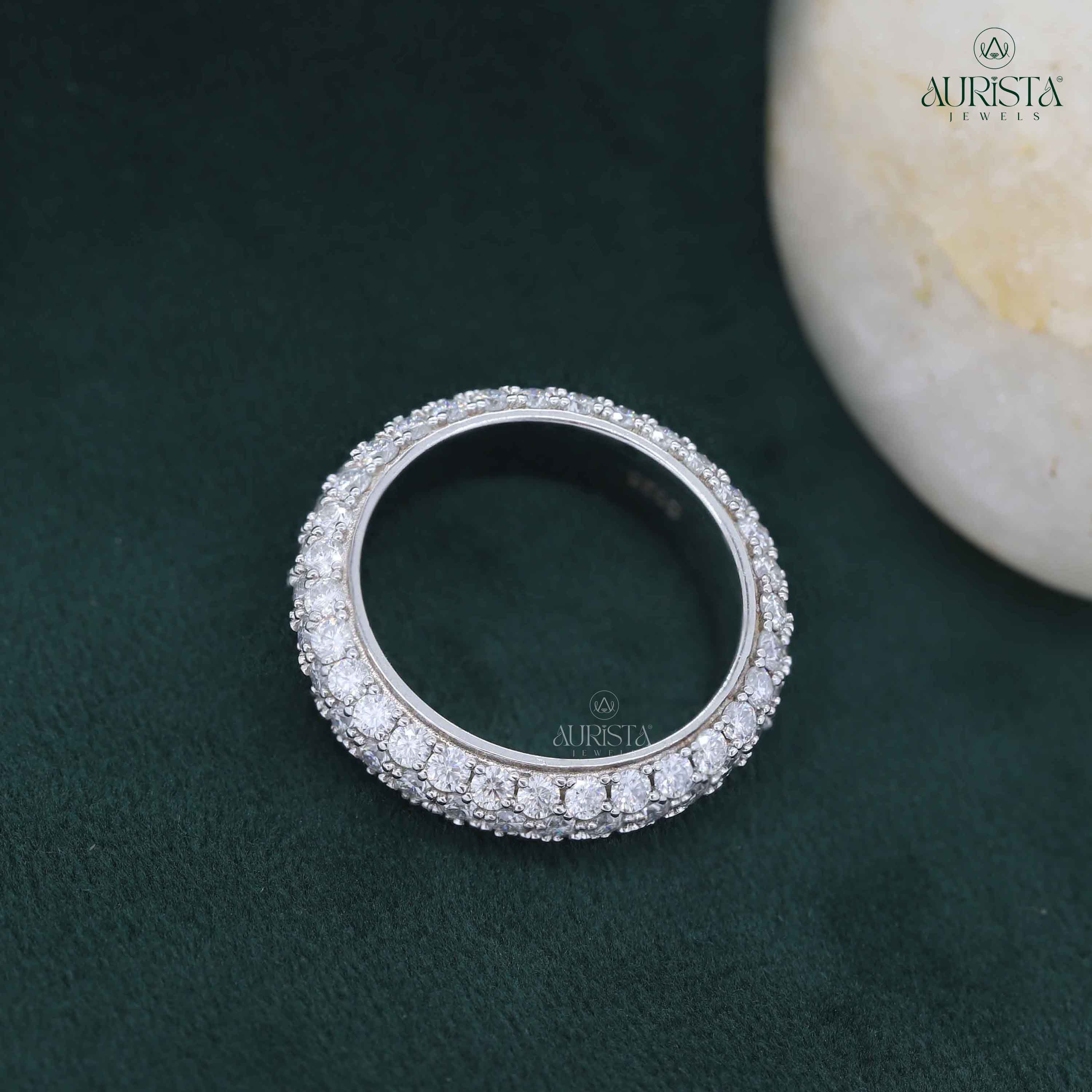 Wear Your Promise- White Gold Band with Round Diamond