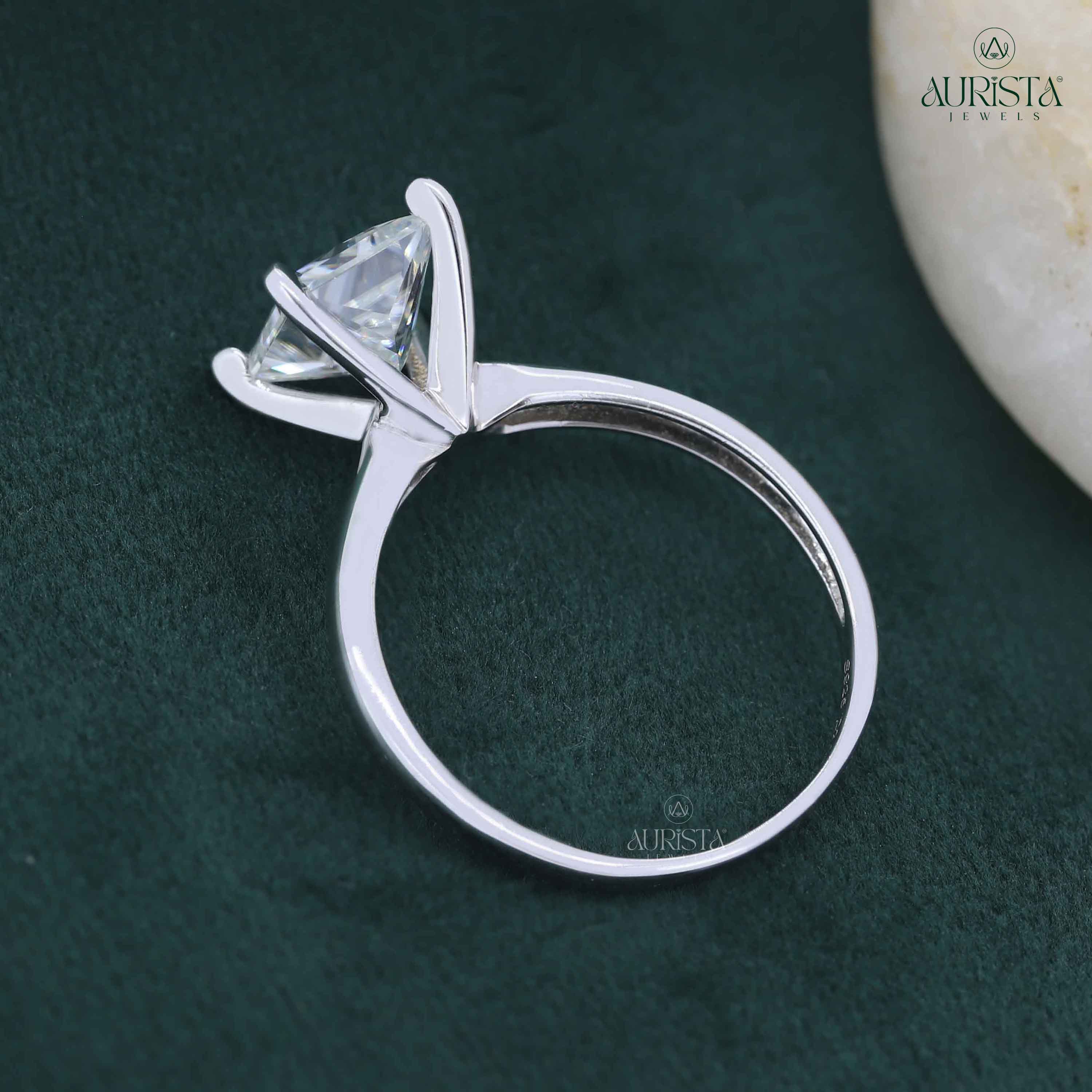 A Spark of Forever – Square White Gold Diamond Ring