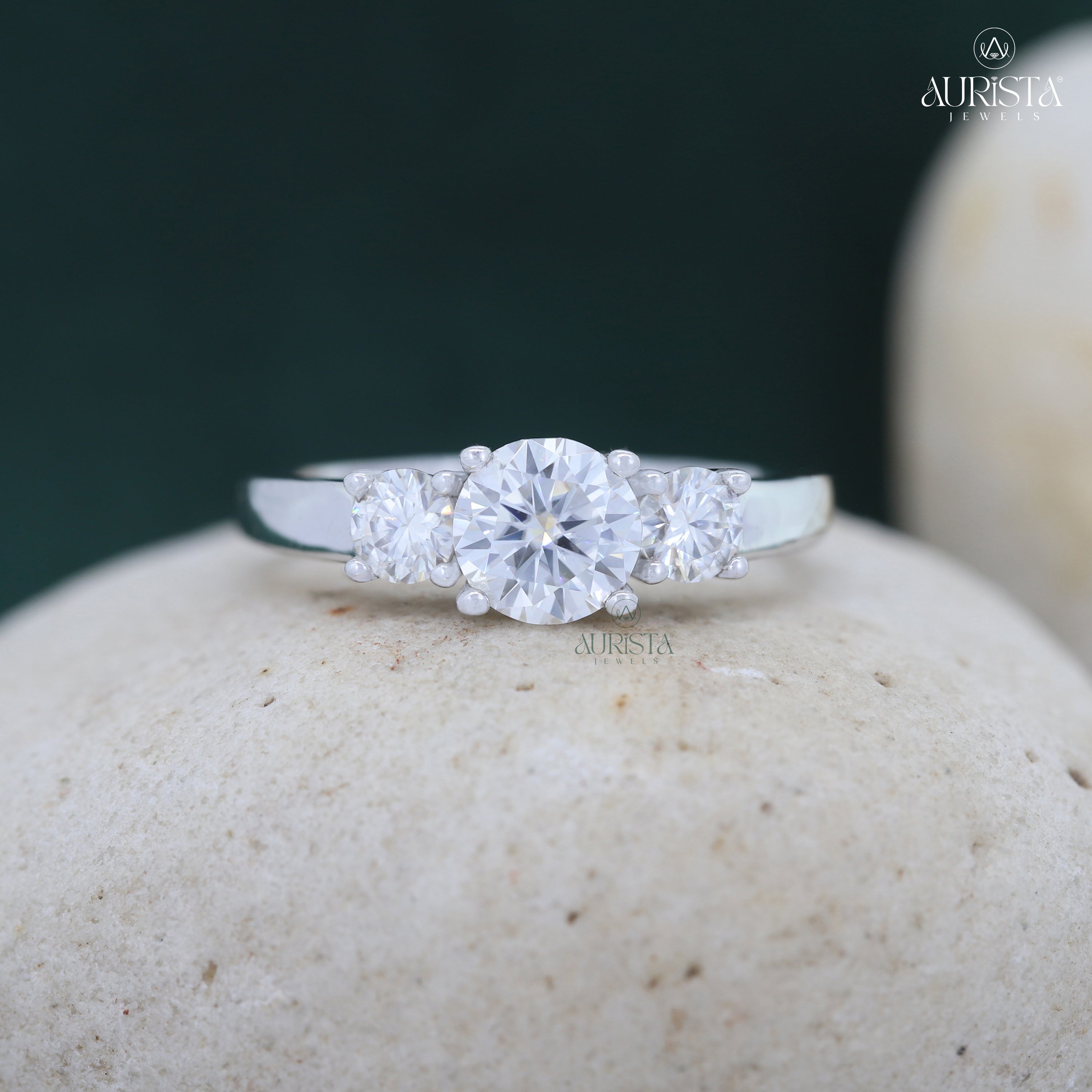 A Spark of Forever – White Round Diamond Ring in White Gold