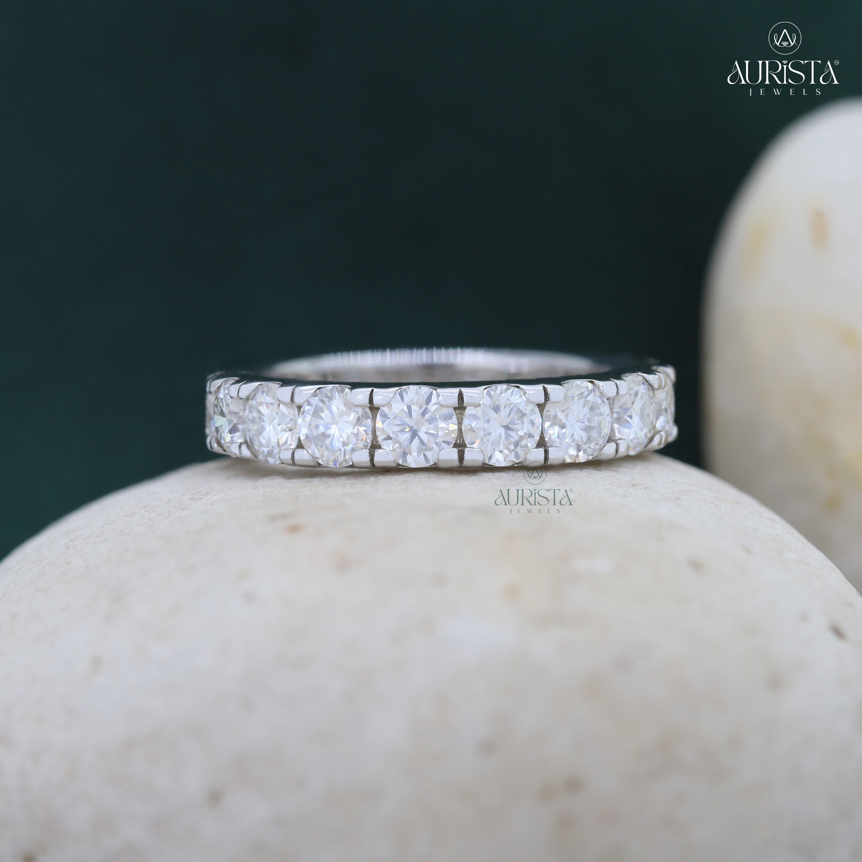 Wear Your Promise- White Gold Band with Round Diamond