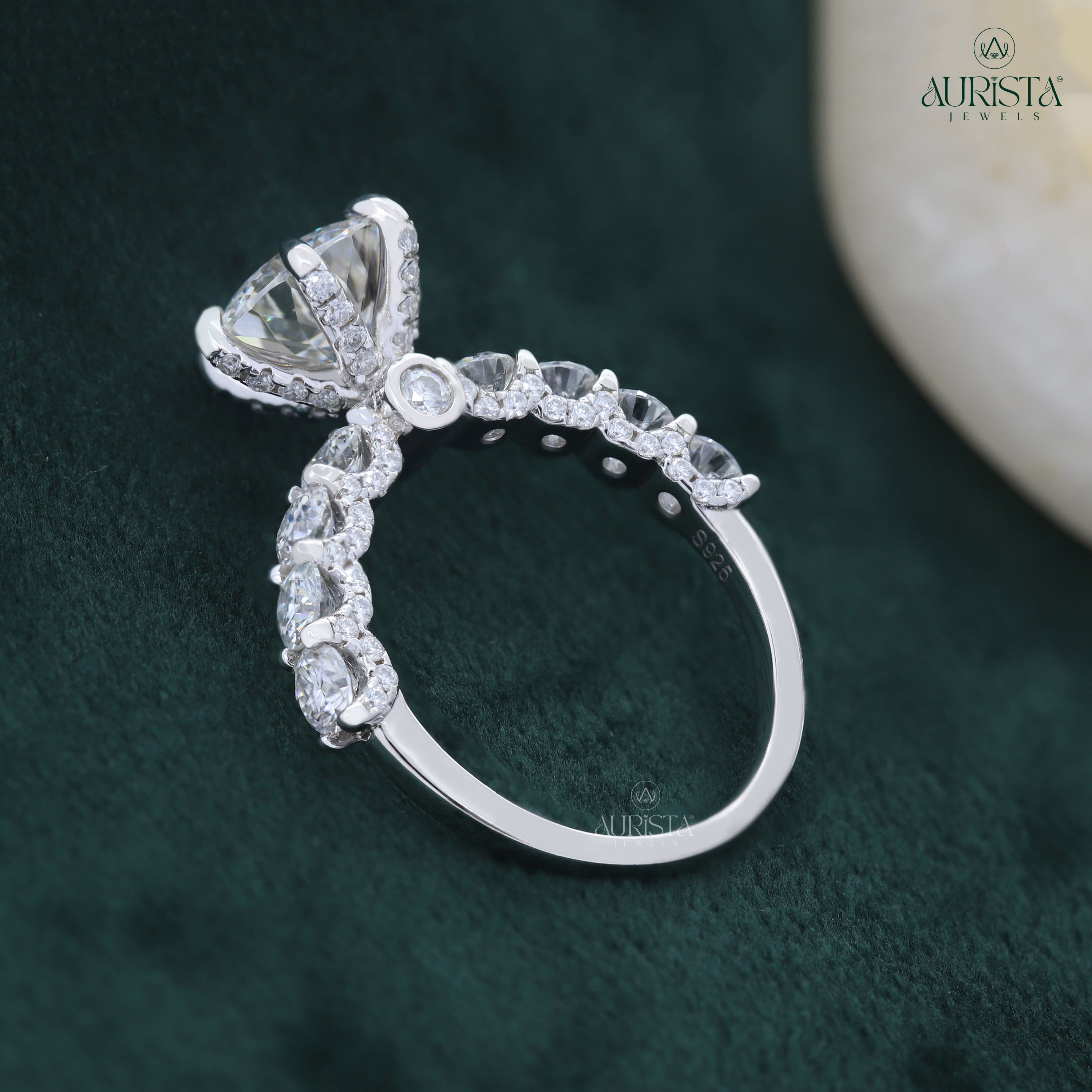 The Promise Ring– Custom Round White Diamond Ring