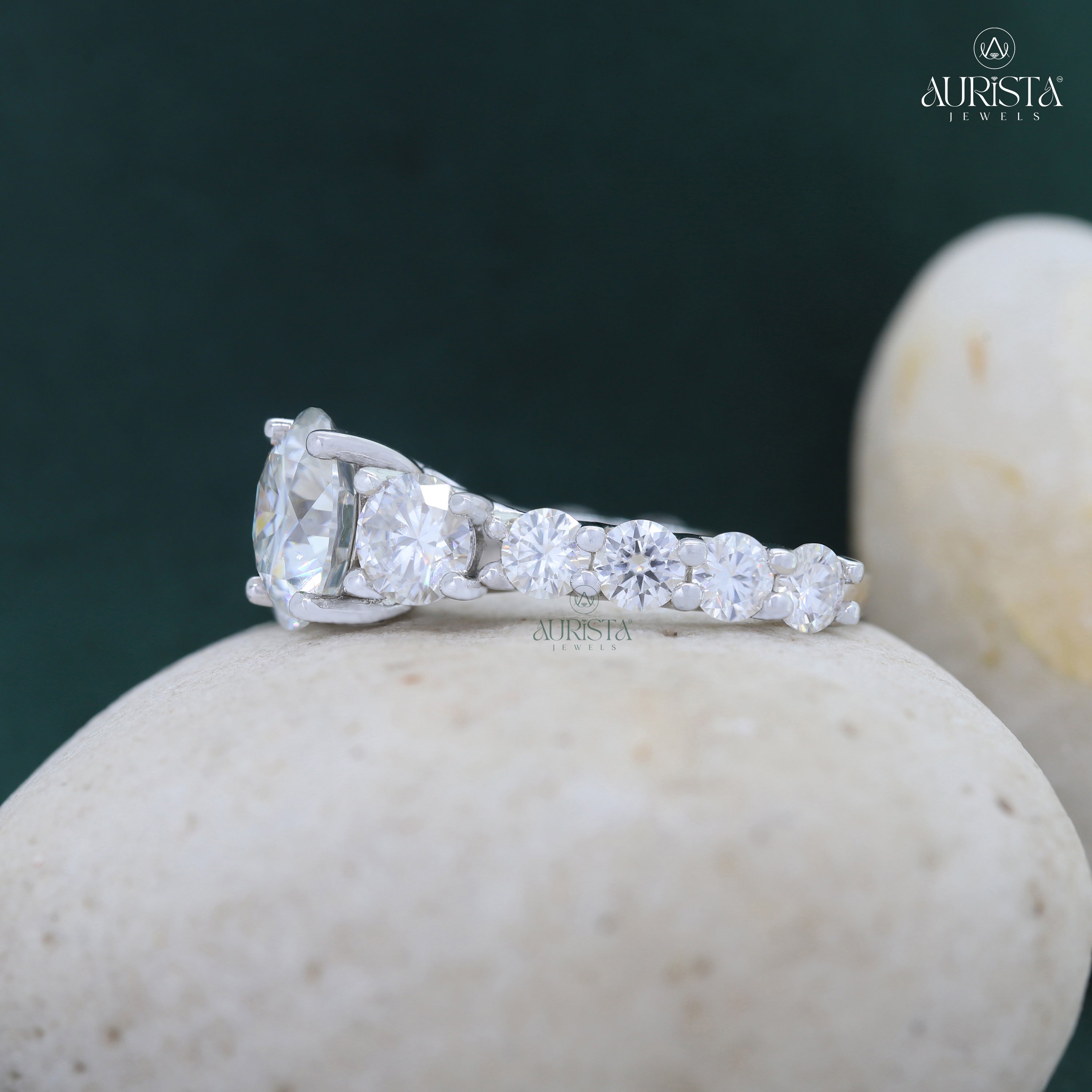 Your Forever Spark- White Gold Band with Round White Diamond