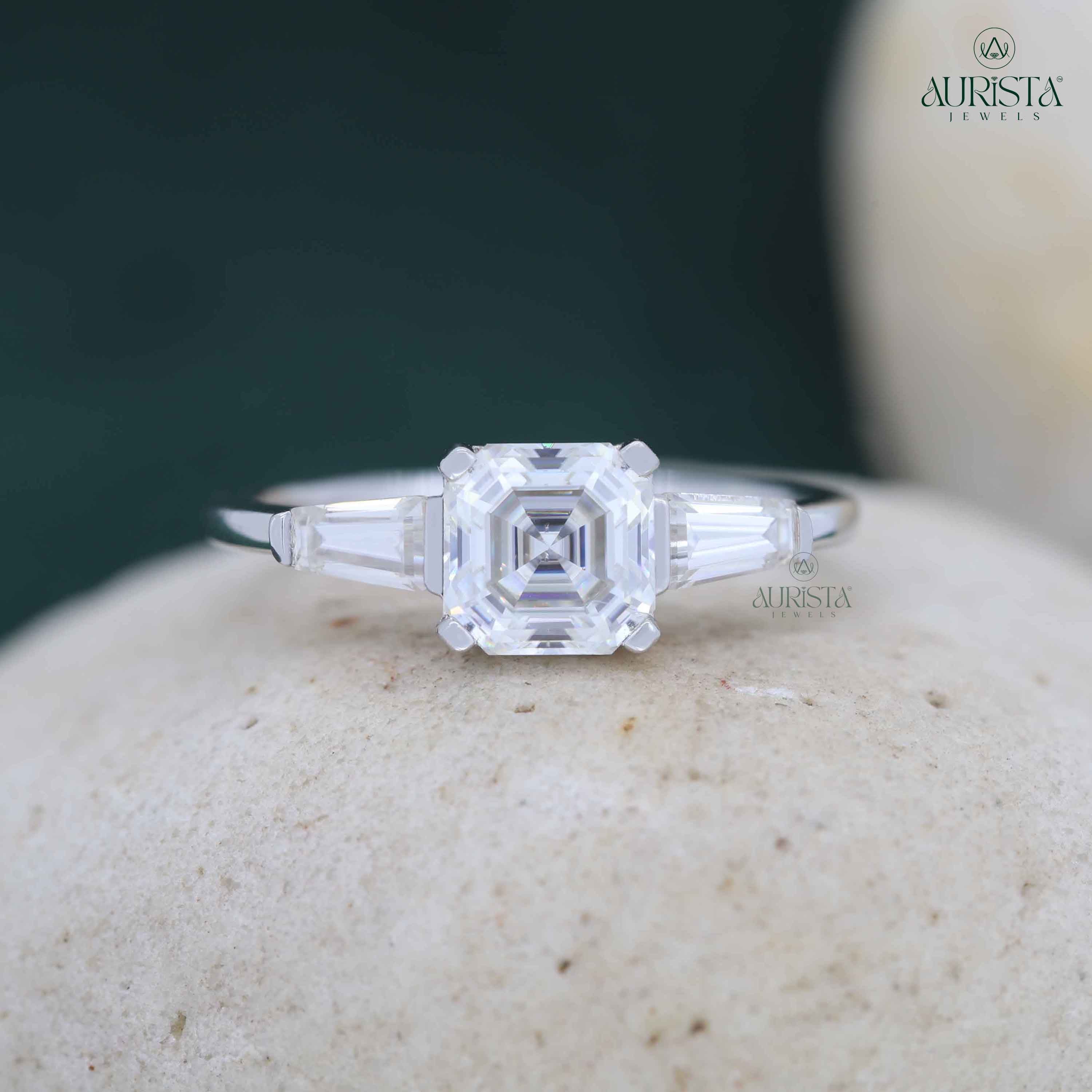 The Classic Promise – Custom Asscher Diamond Ring
