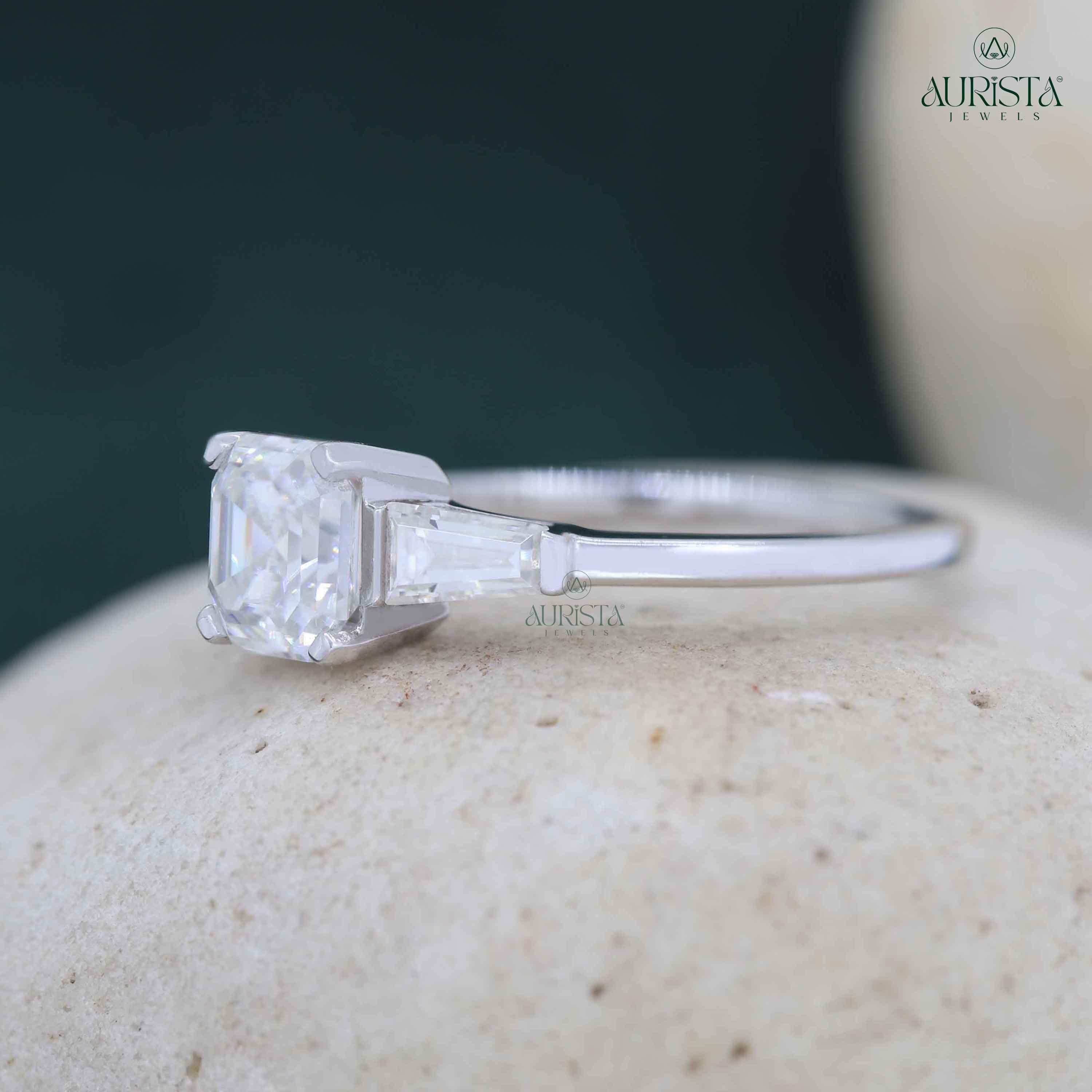 The Classic Promise – Custom Asscher Diamond Ring