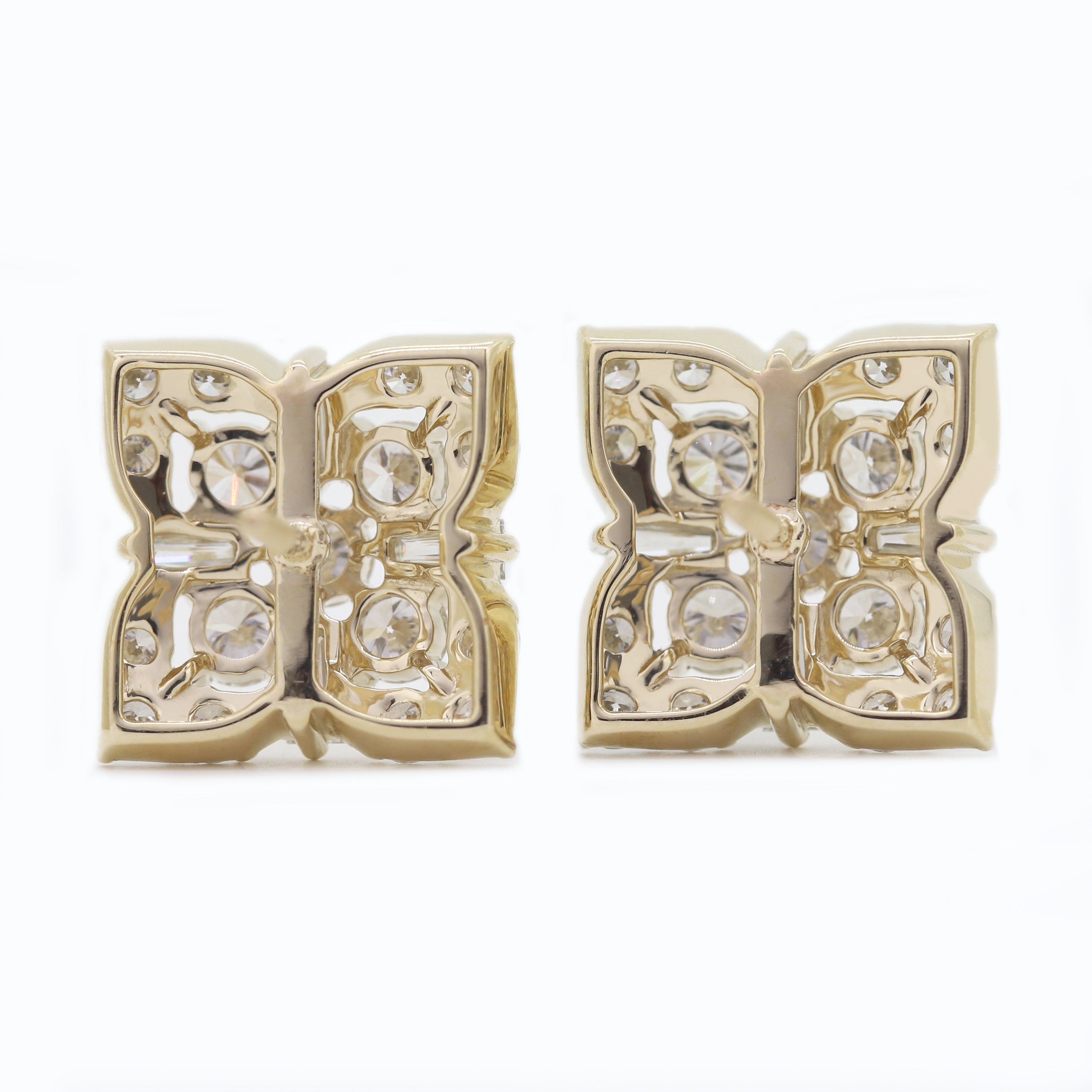 Pure Elegance – Yellow Gold Diamond Earrings