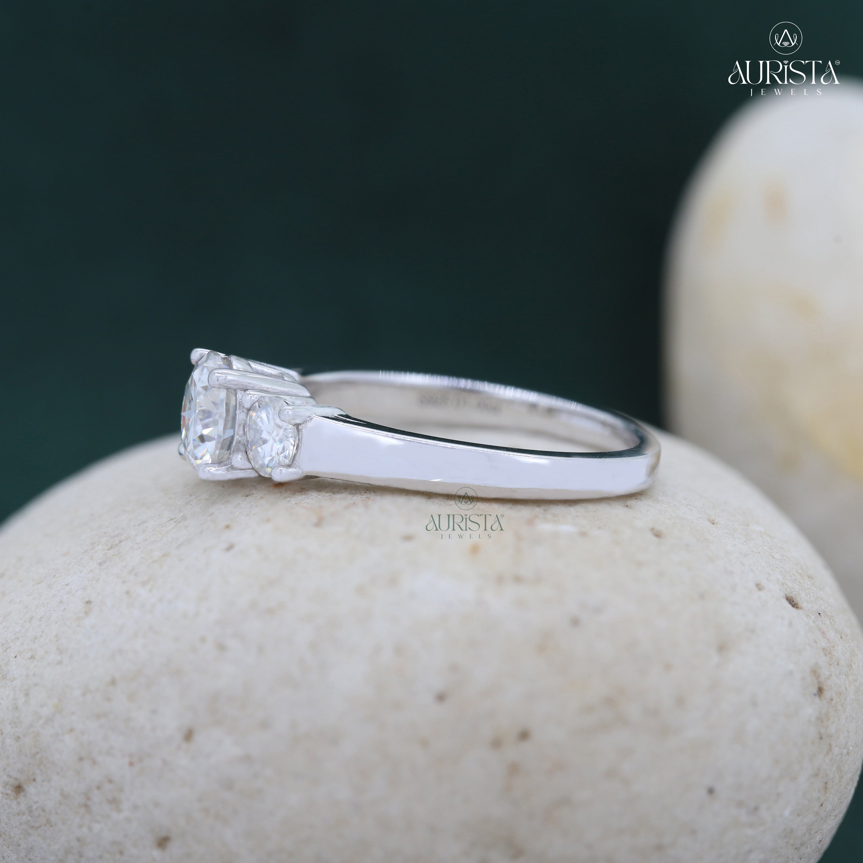 A Spark of Forever – White Round Diamond Ring in White Gold