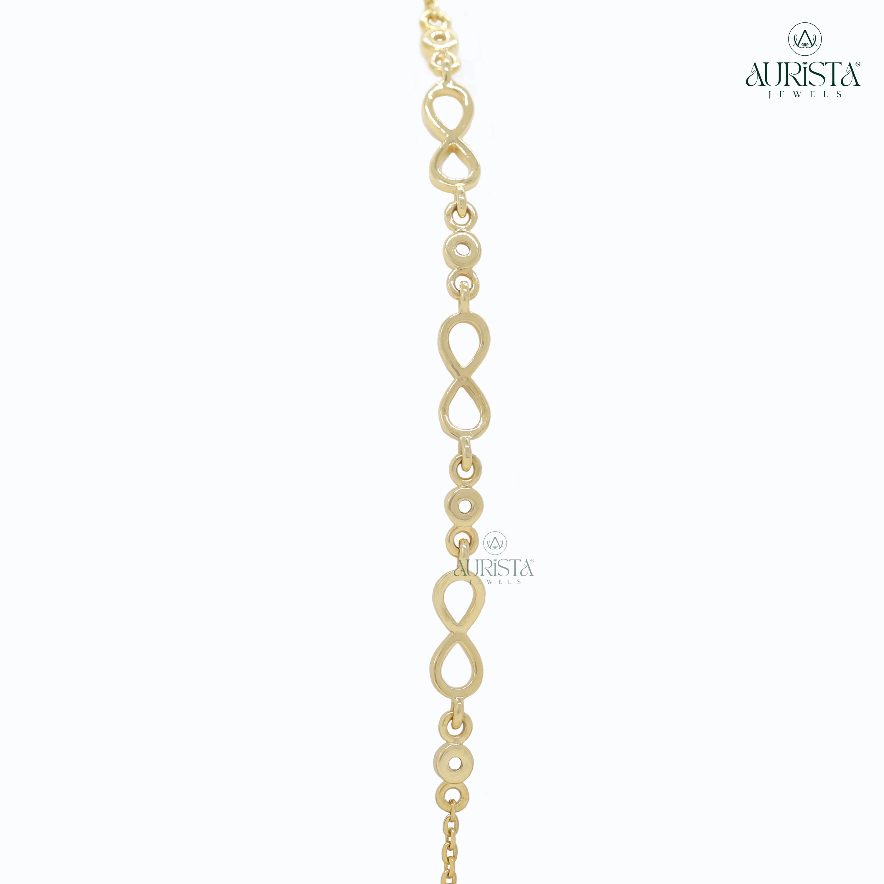 Endless Radiance – Yellow Gold Infinity Bracelet