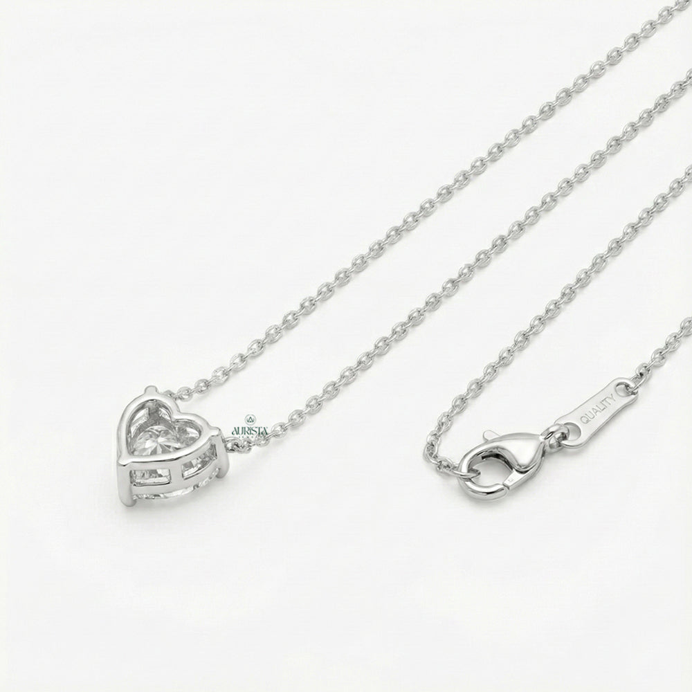 Everyday Elegance Heart Diamond Pendant in White Gold