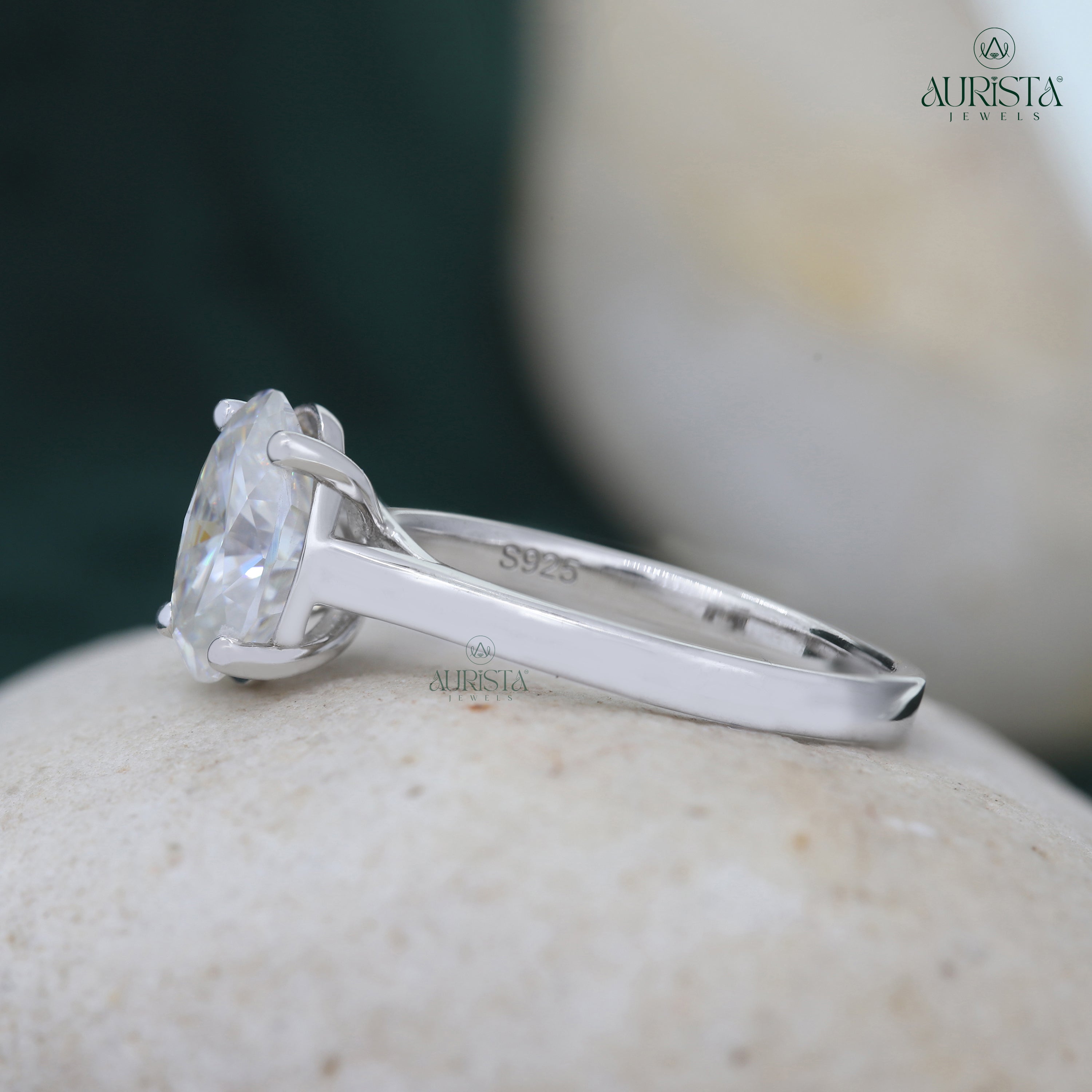 Infinite Shine – Custom Oval White Diamond Ring