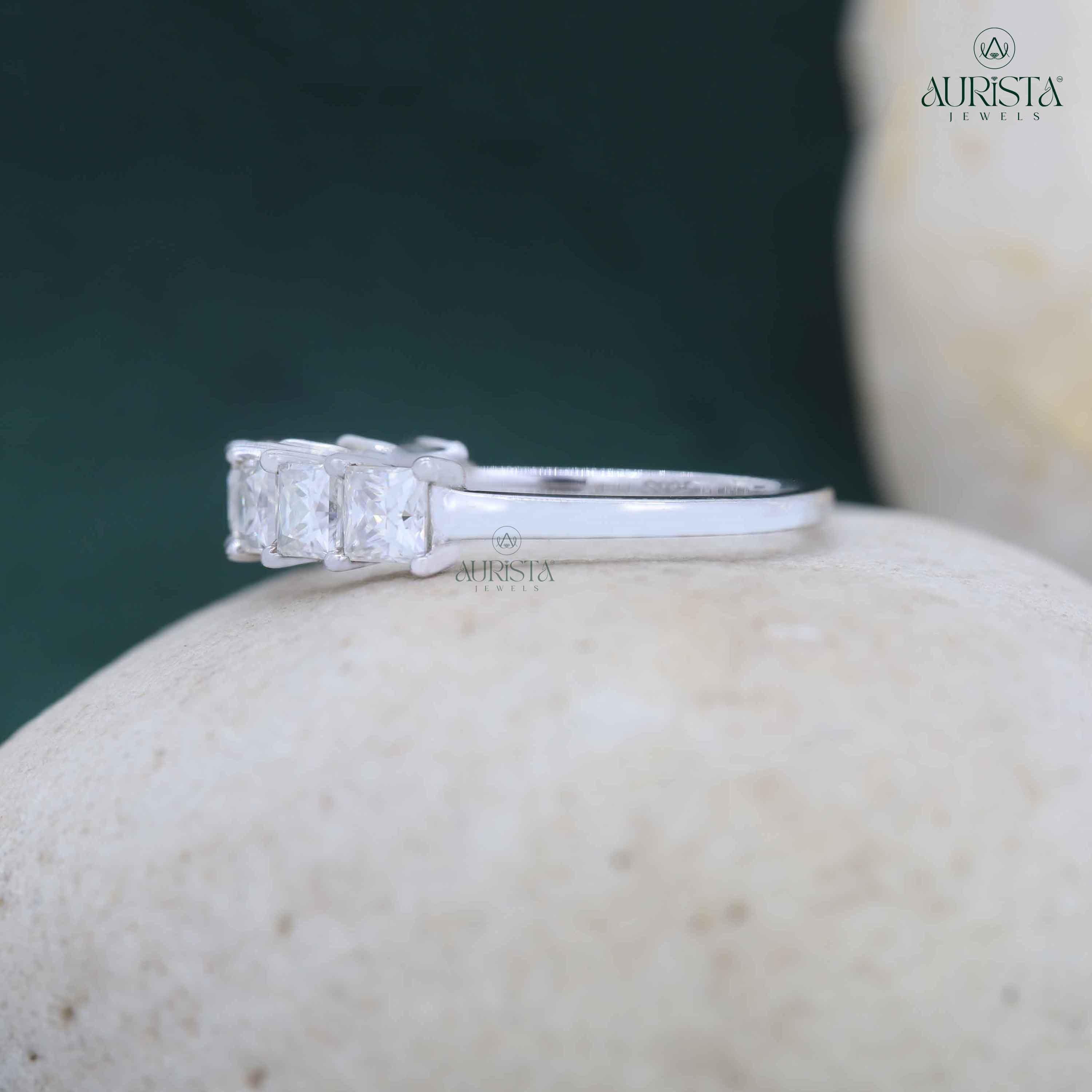 Promise Kept – White Gold Band with Princess Diamond