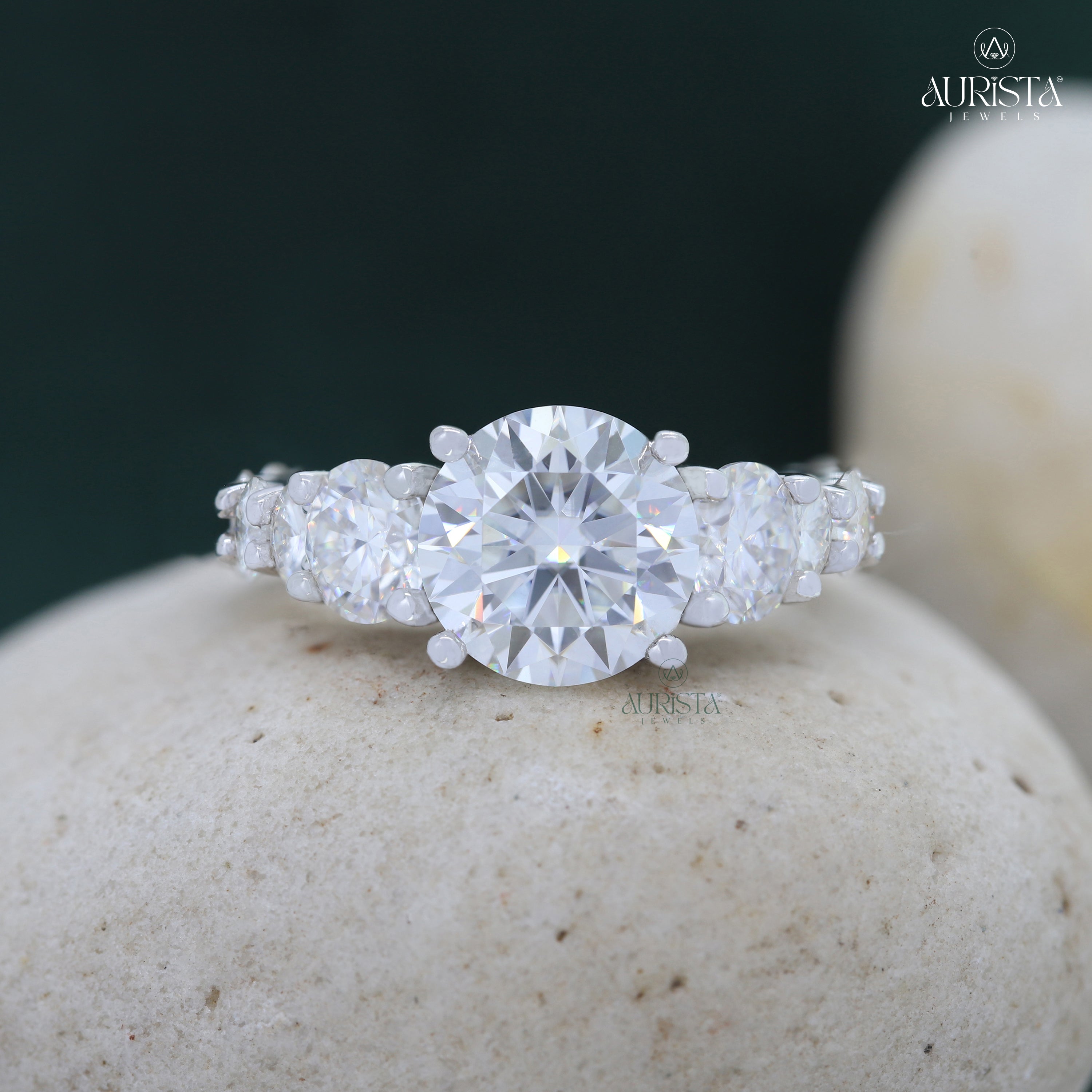 Your Forever Spark- White Gold Band with Round White Diamond