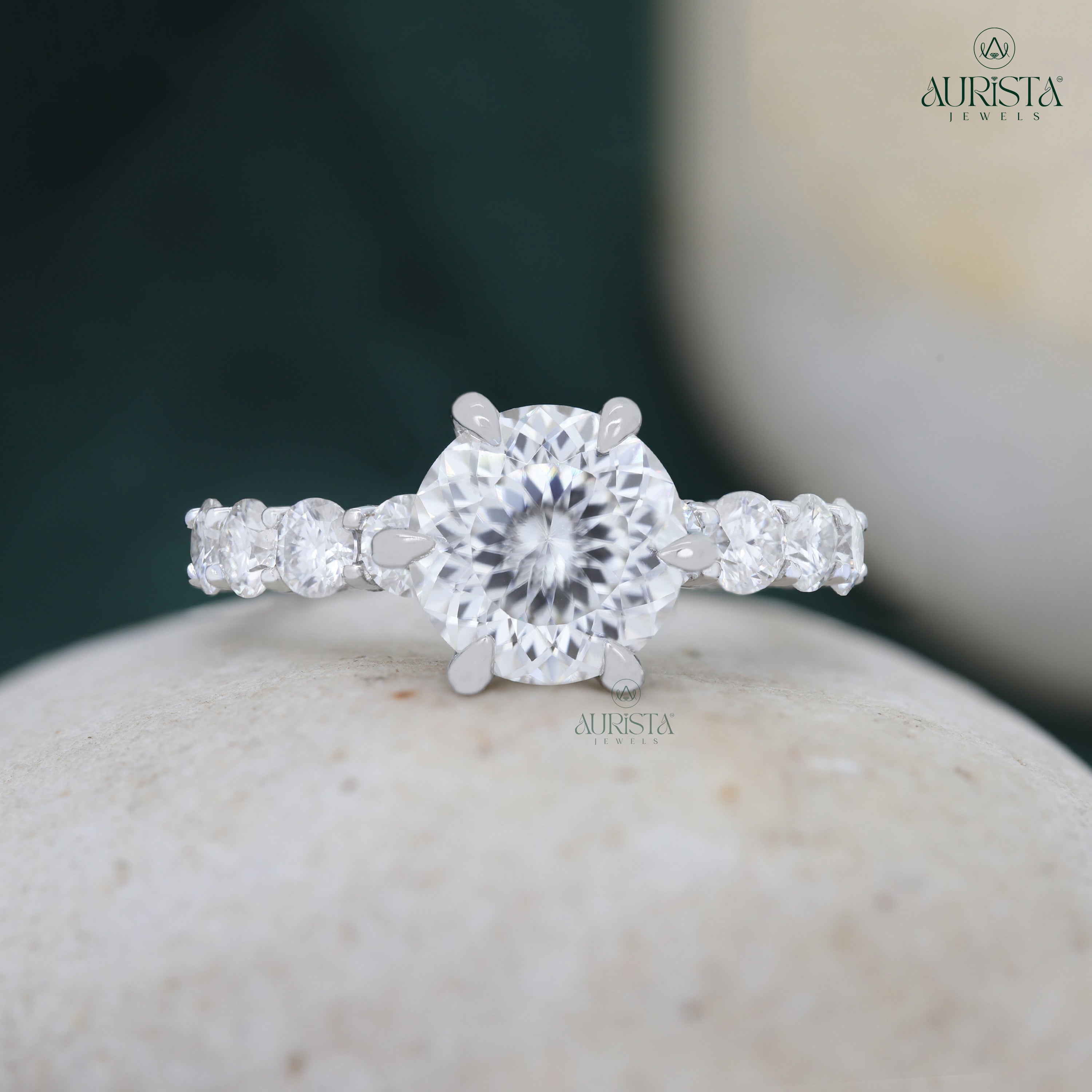 The Promise Ring– Custom Round White Diamond Ring