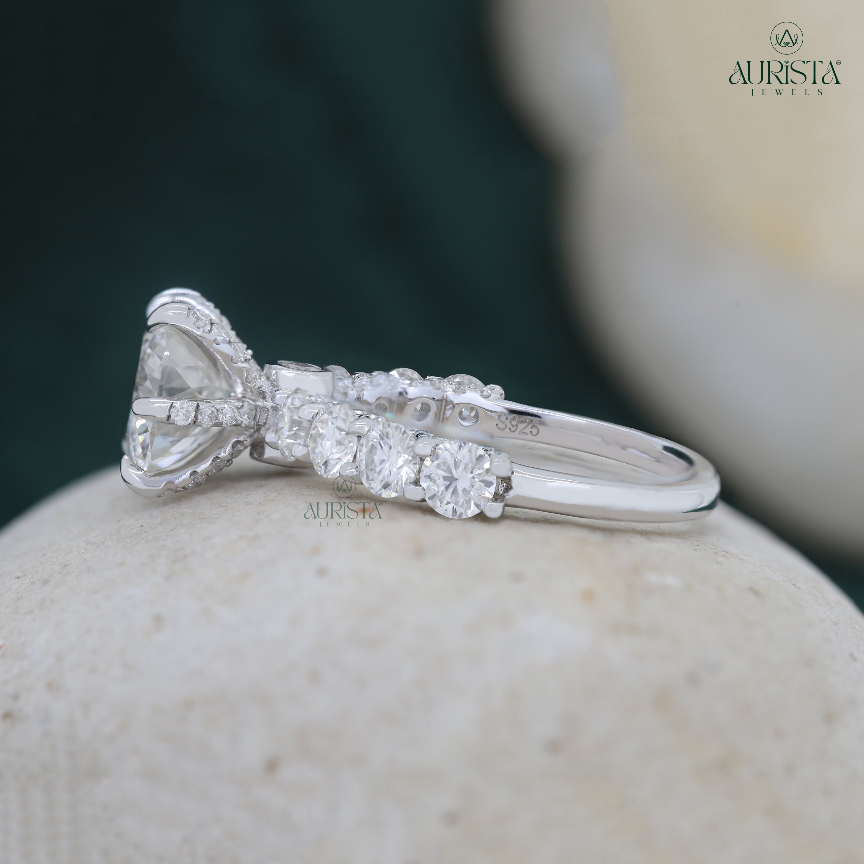 The Promise Ring– Custom Round White Diamond Ring