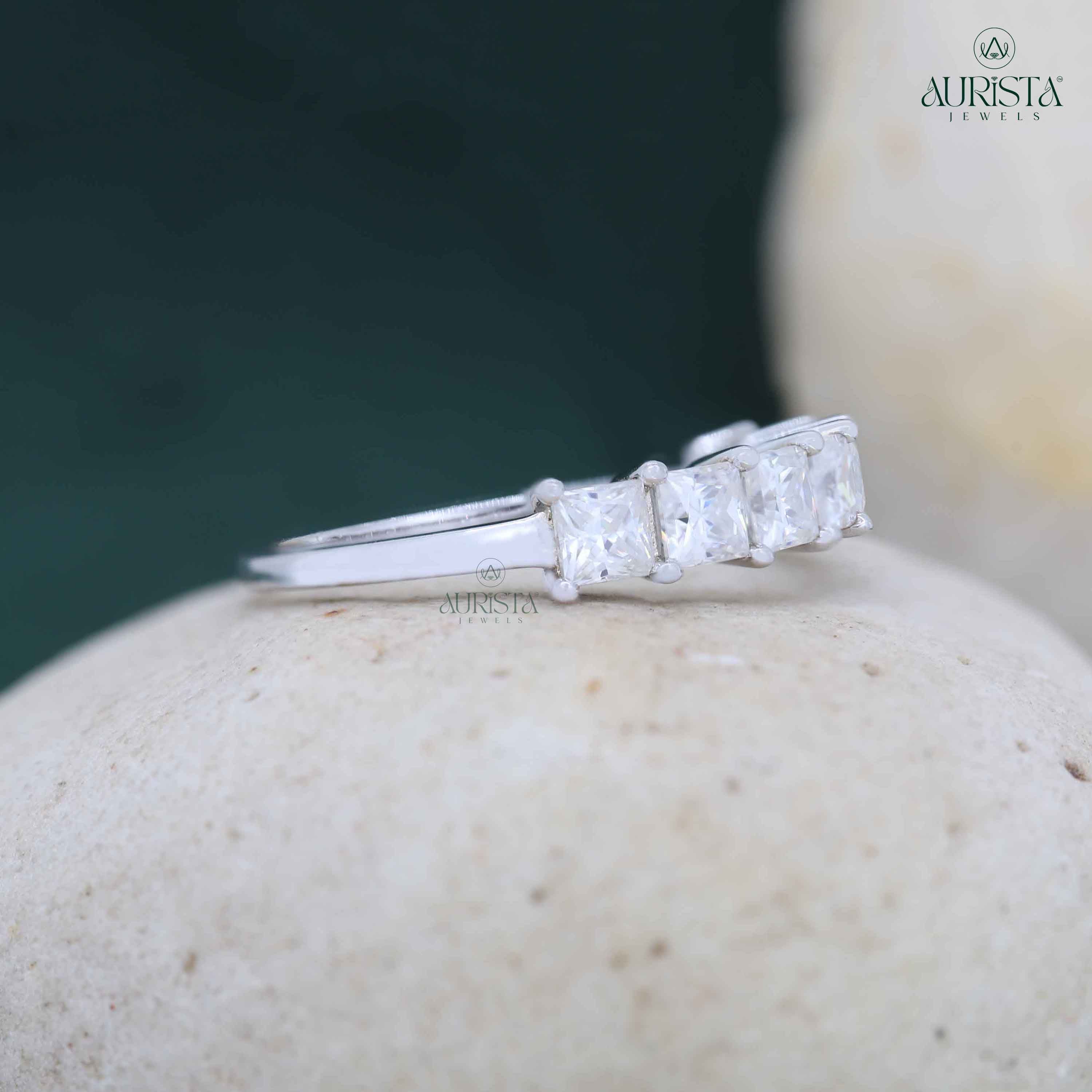 Promise Kept – White Gold Band with Princess Diamond