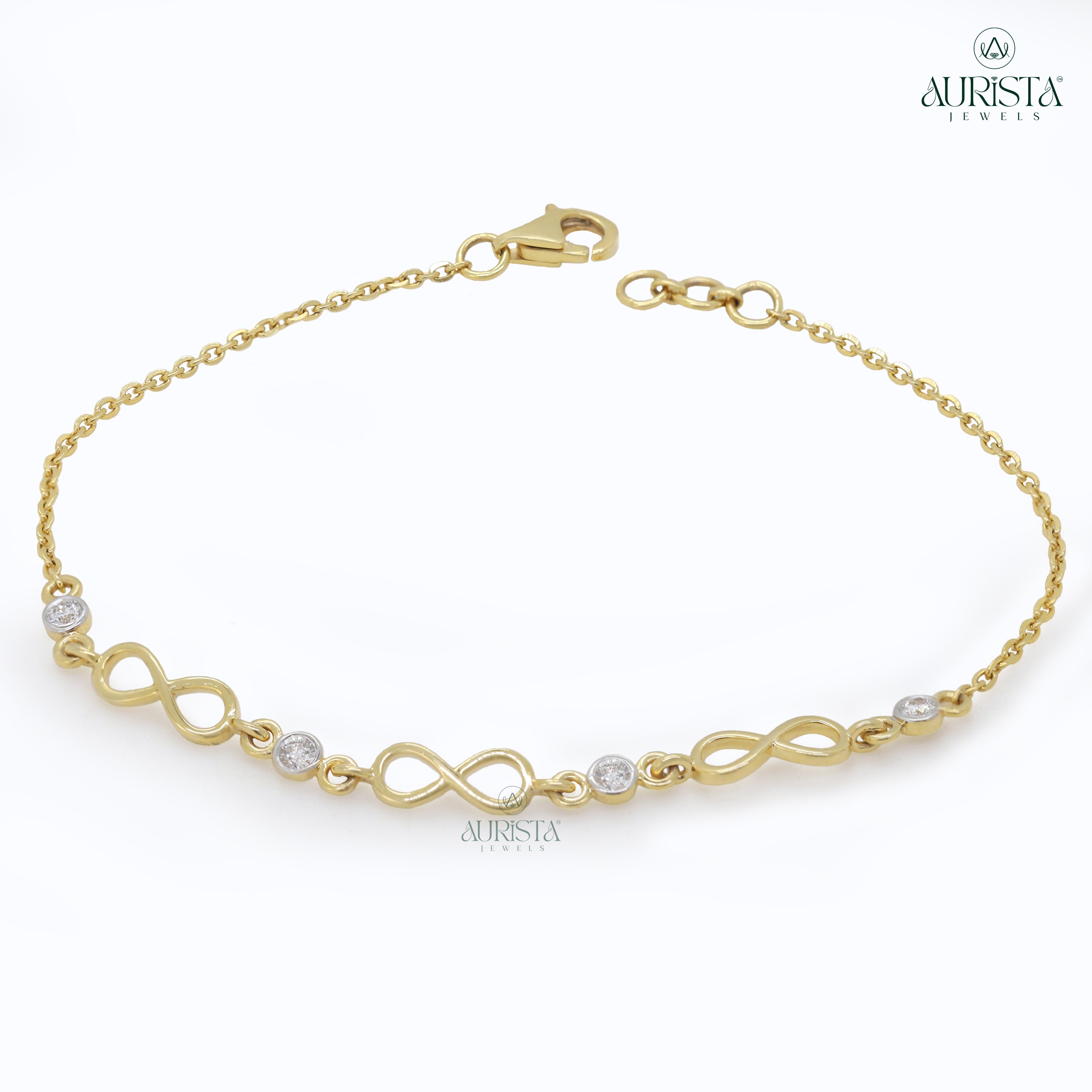 Endless Radiance – Yellow Gold Infinity Bracelet