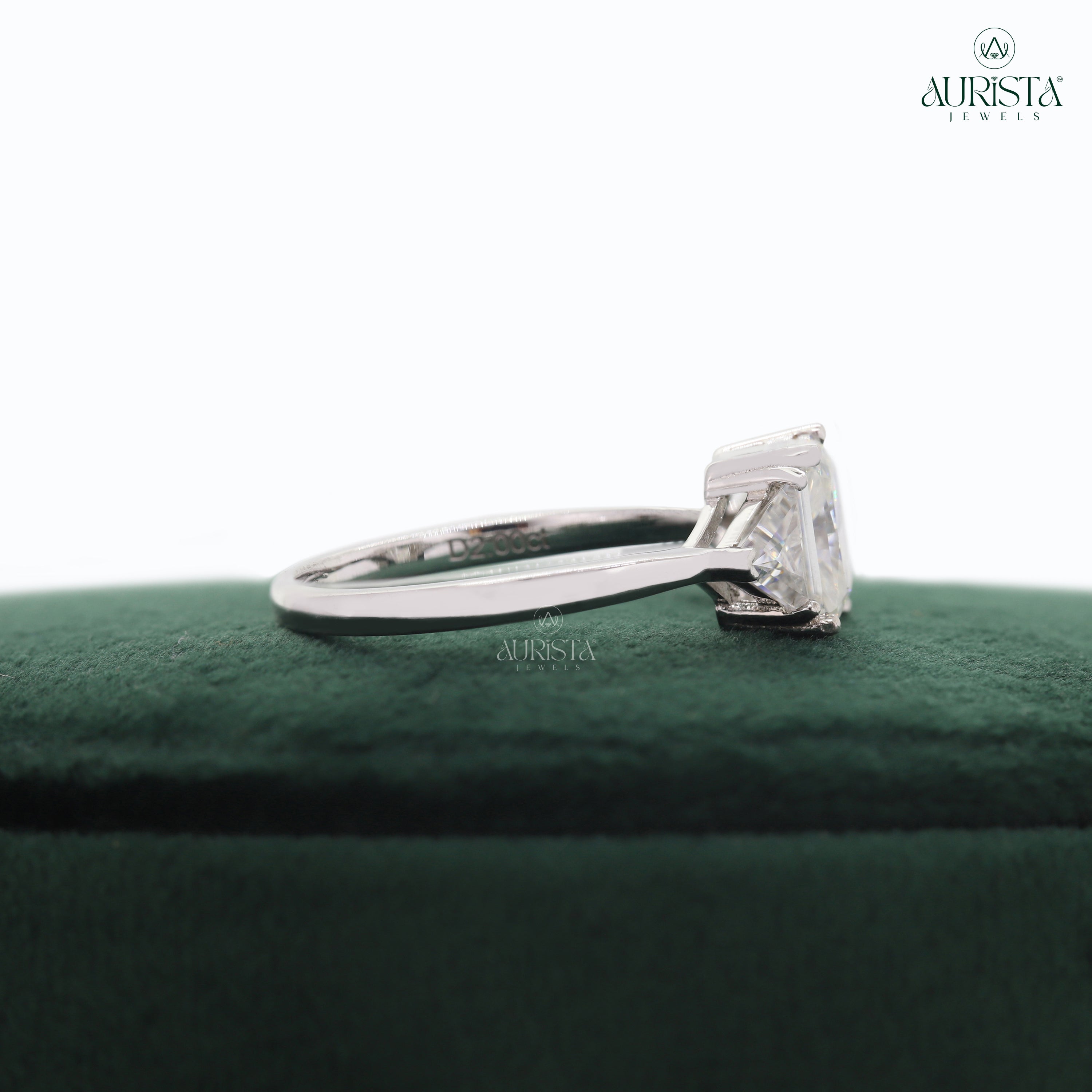 Cherished Sparkle – Custom Radiant White Diamond Ring