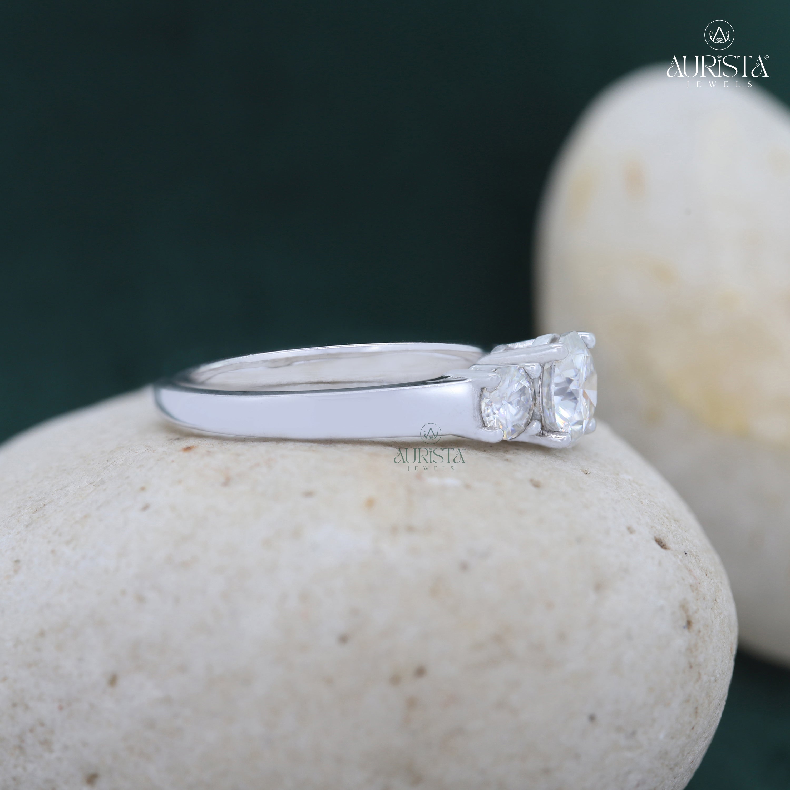 A Spark of Forever – White Round Diamond Ring in White Gold