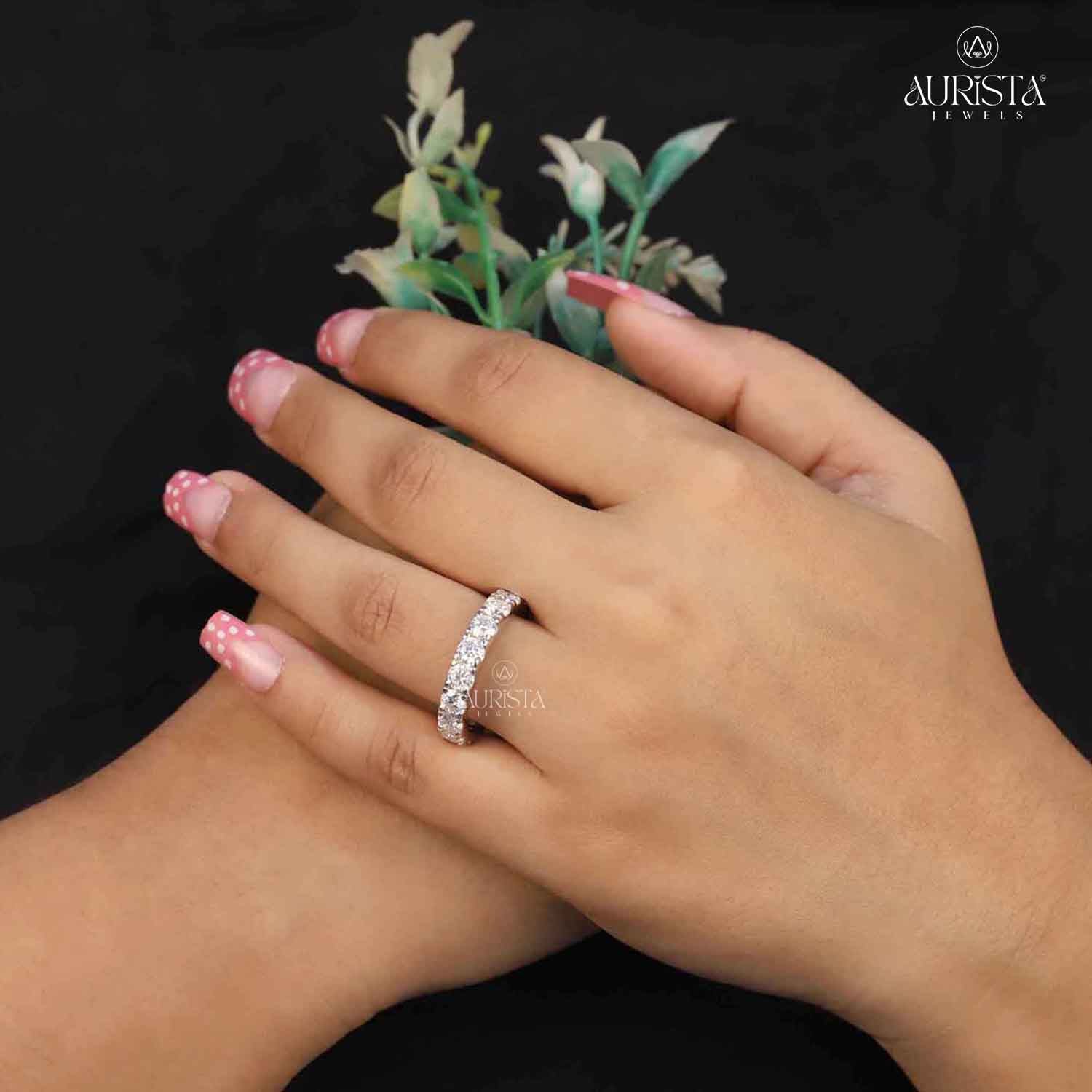 Wear Your Promise- White Gold Band with Round Diamond