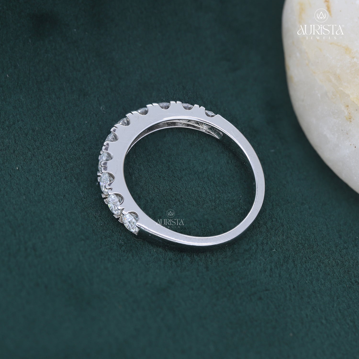 Your Forever Spark – White Gold Band with Round Diamond