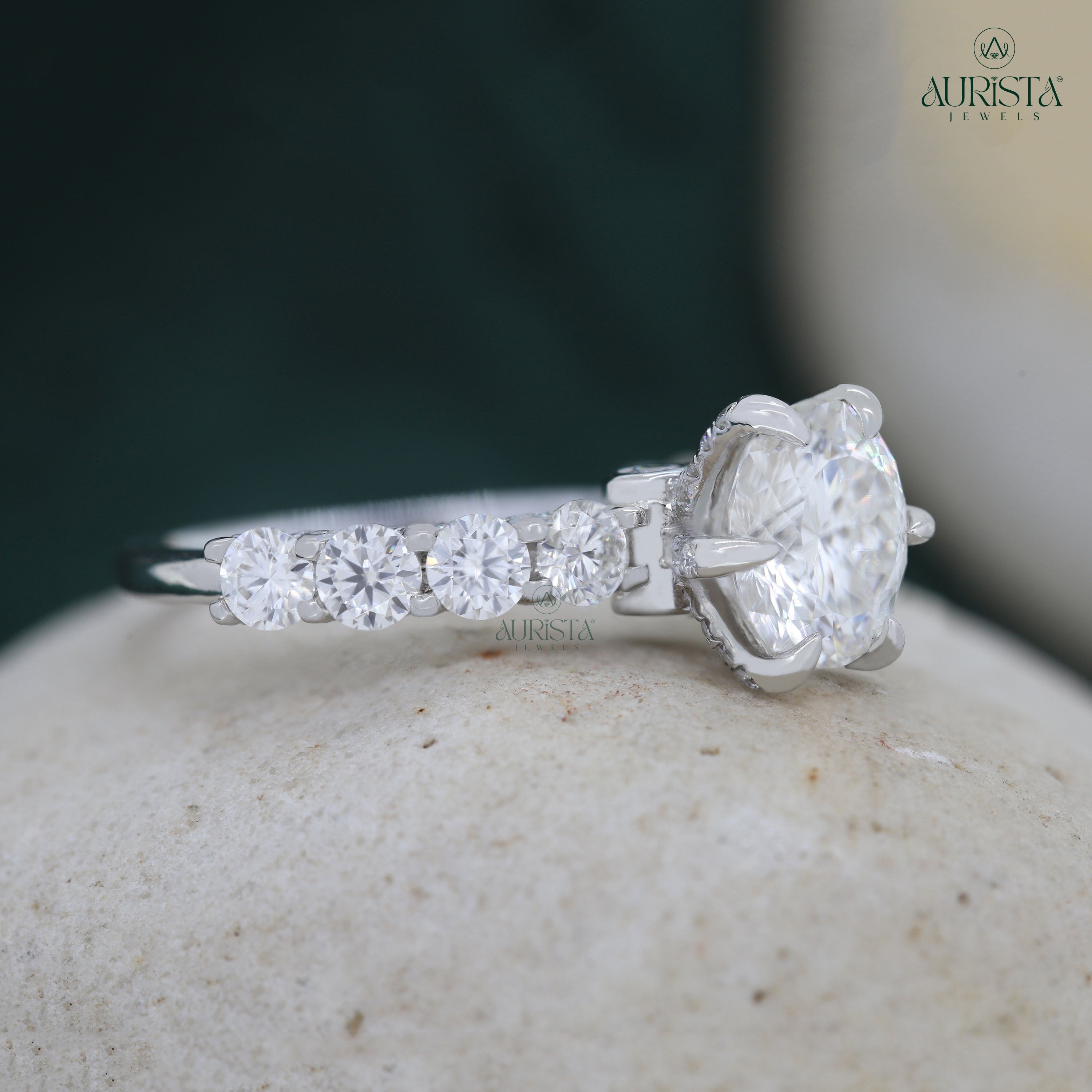 The Promise Ring– Custom Round White Diamond Ring