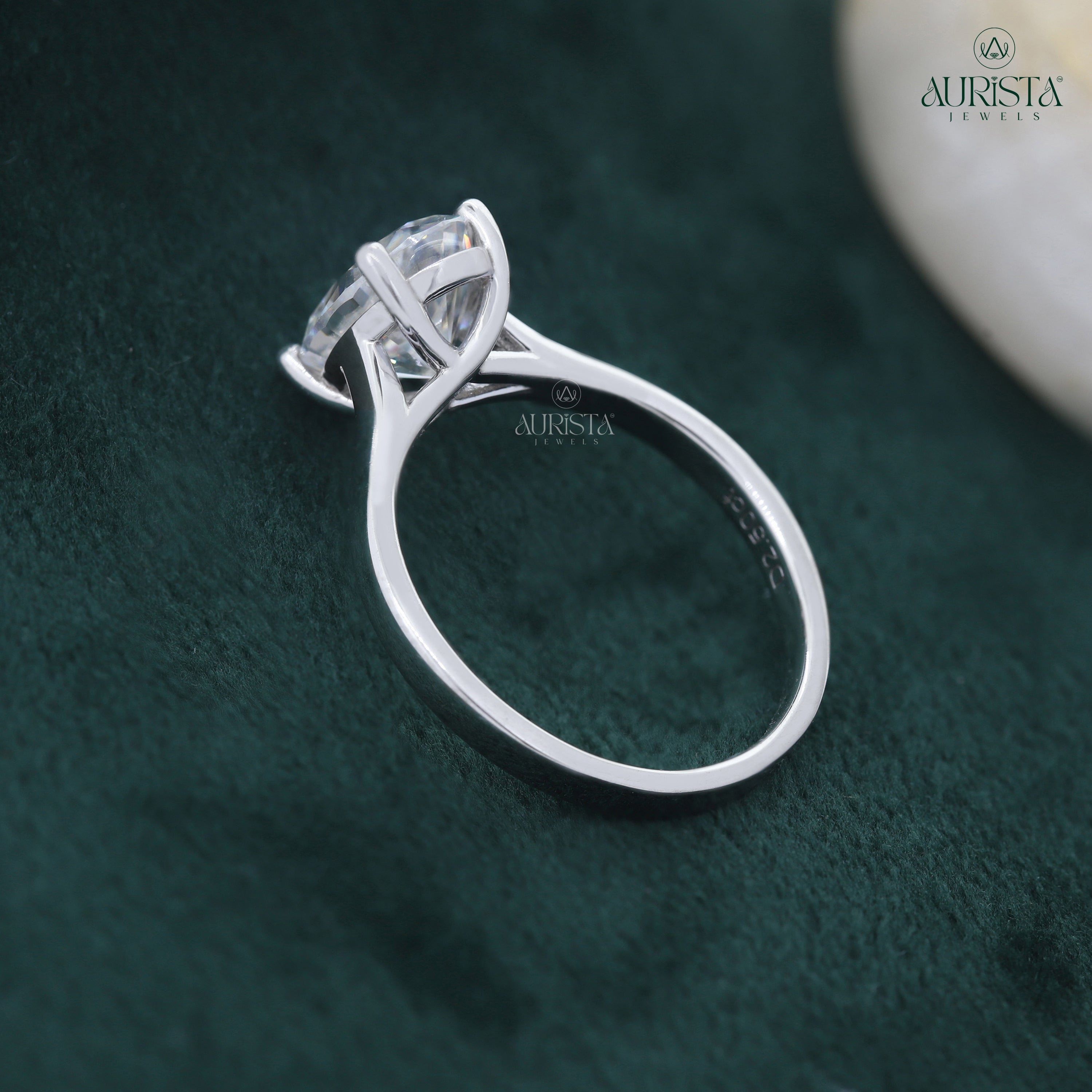 Infinite Shine – Custom Oval White Diamond Ring